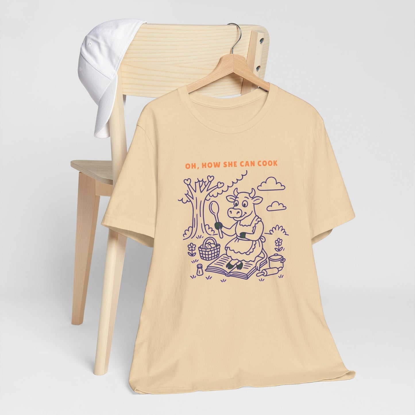 Oh, How She Can Cook Purple Cow T-Shirt