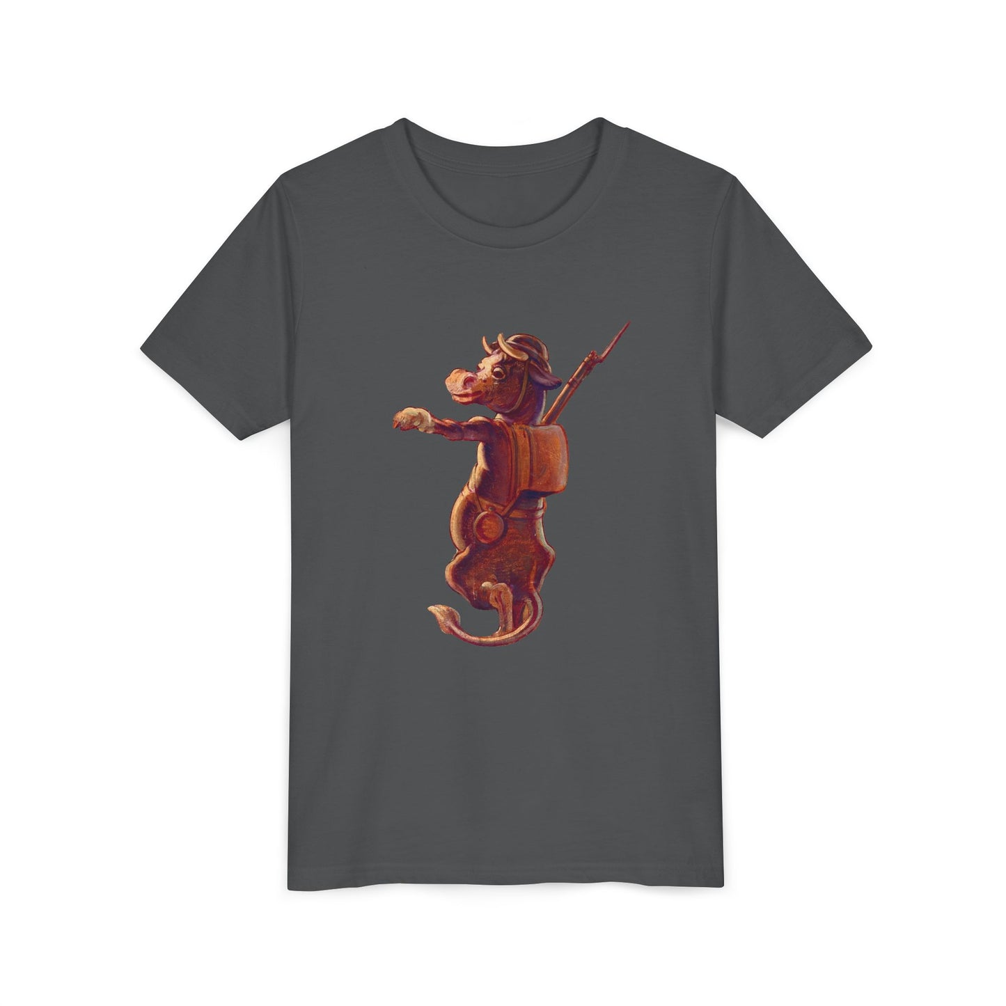 Whimsy in Uniform – The Purple Cow Soldier Youth Tee!