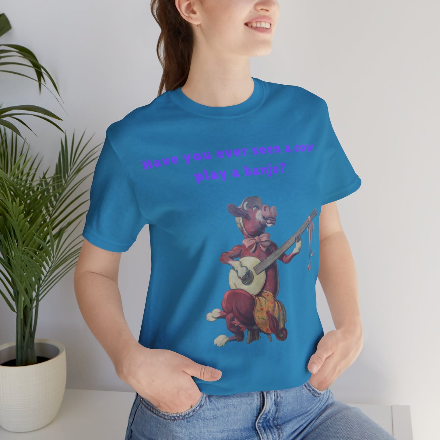 Purple Cow Play a Banjo T-Shirt