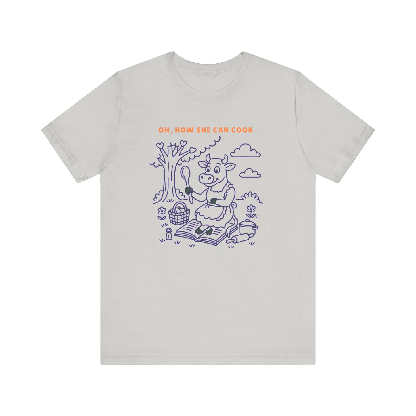 Oh, How She Can Cook Purple Cow T-Shirt