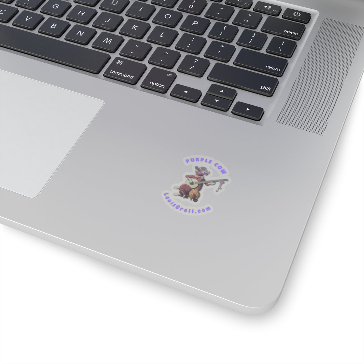 Purple Cow Banjo - Kiss-Cut Louis Grell Stickers