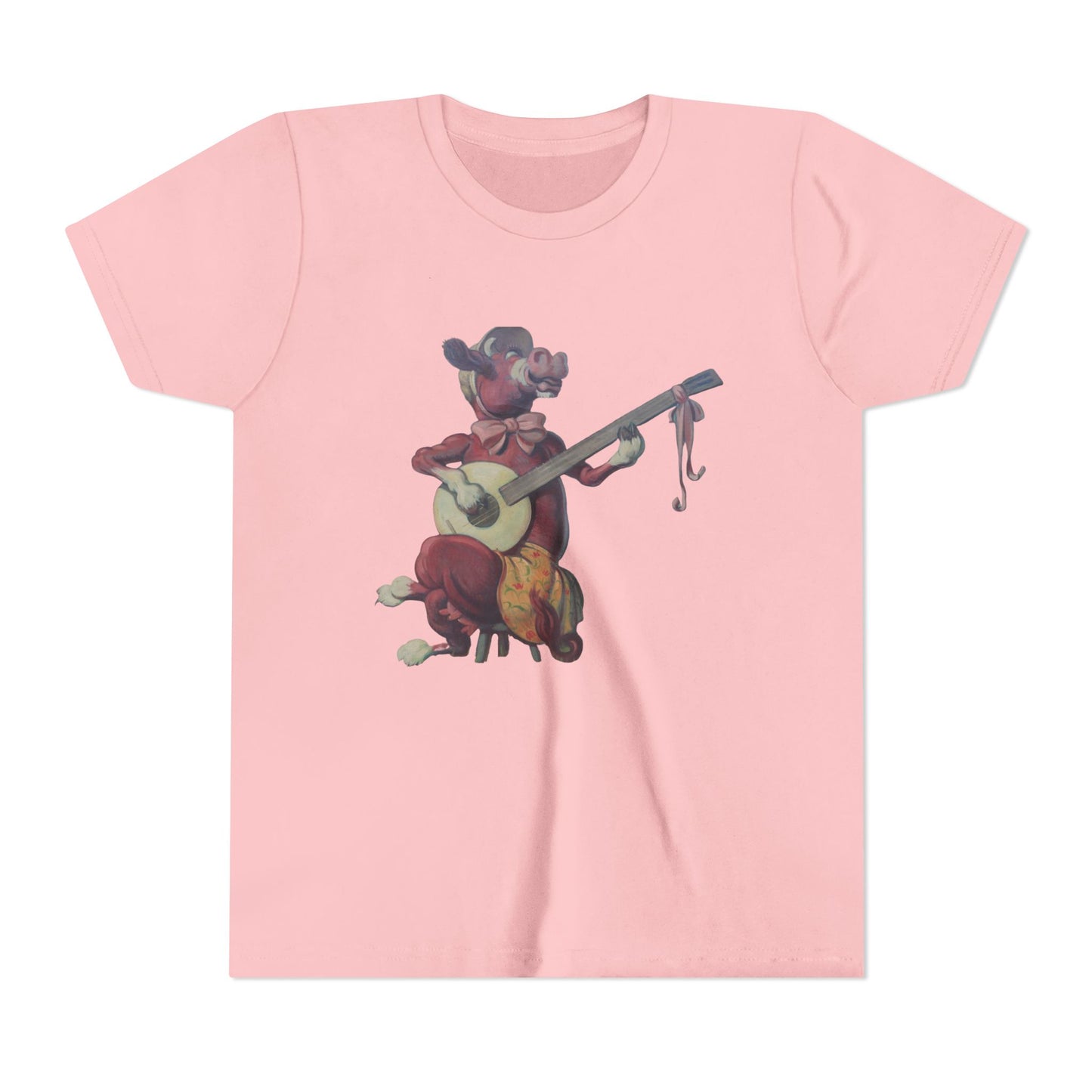 Purple Cow banjo player youth T-Shirt