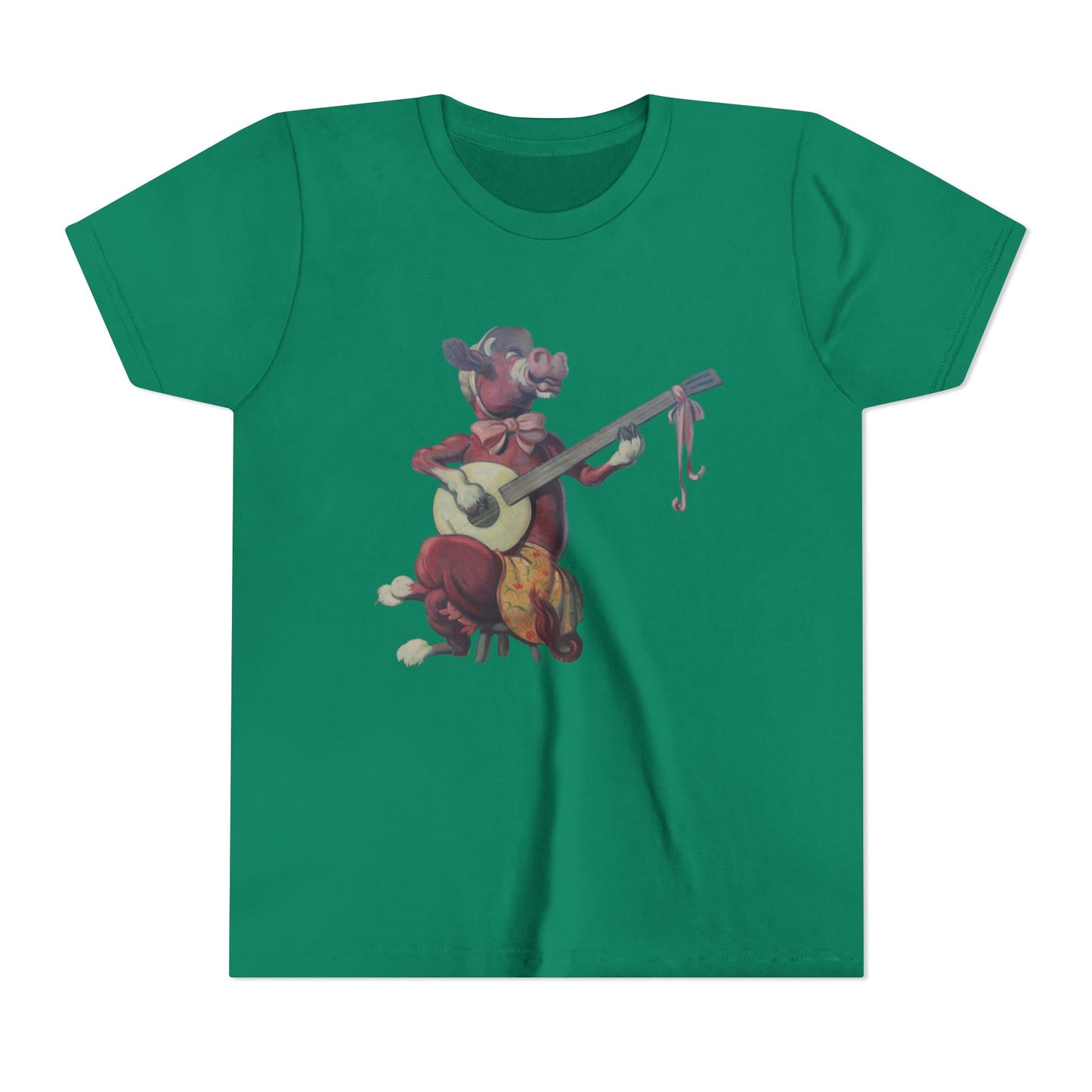 Purple Cow banjo player youth T-Shirt