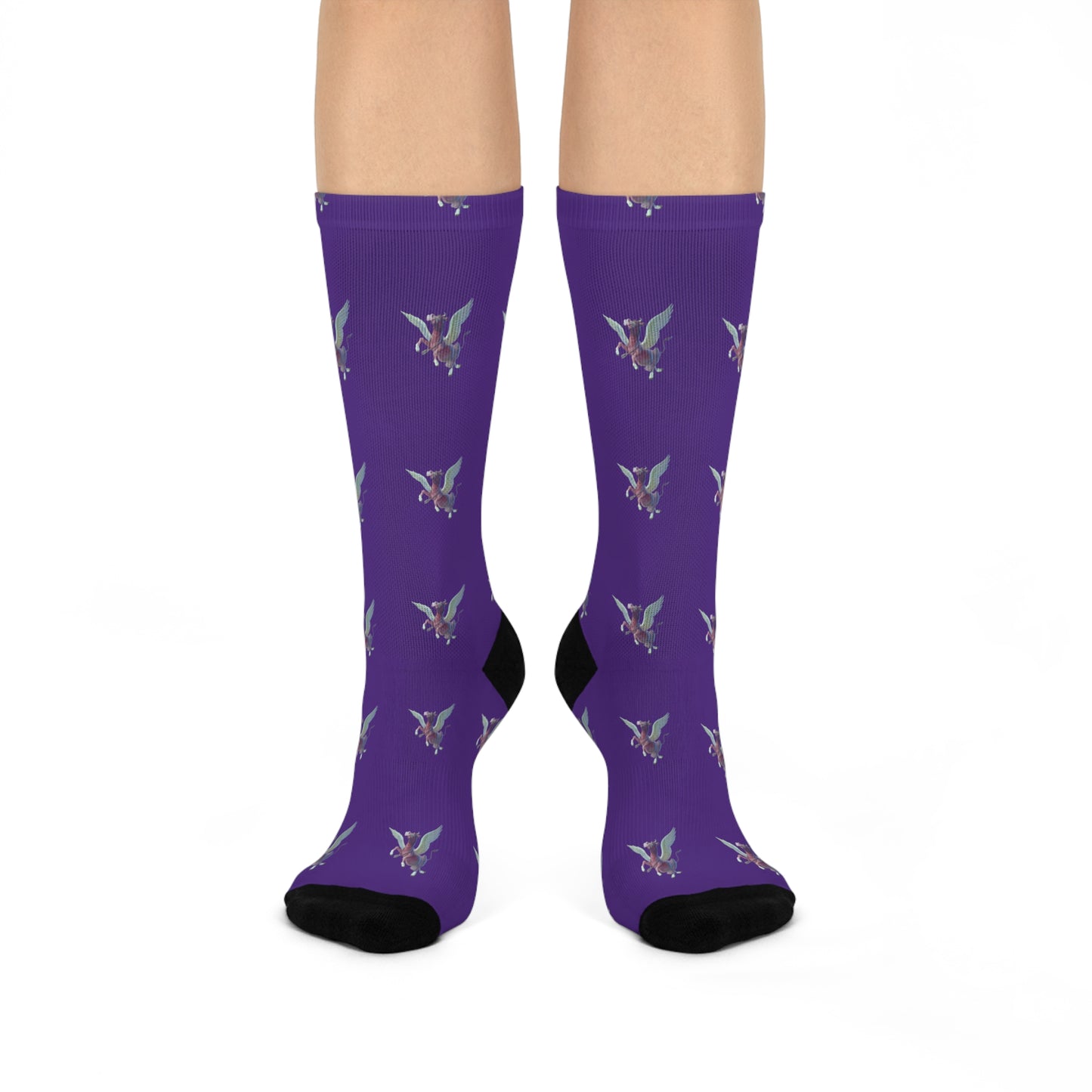 Purple Cow Pegasus - Cushioned Crew Socks