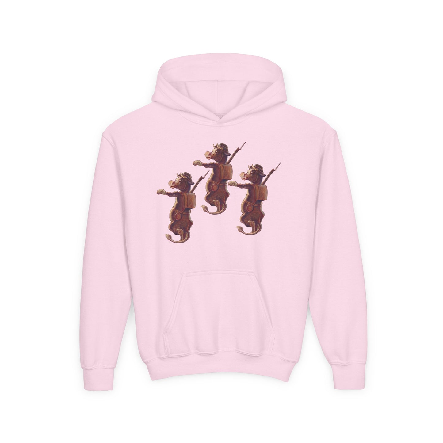 Purple Cow Soldier - Youth Heavy-Blend Hoodie