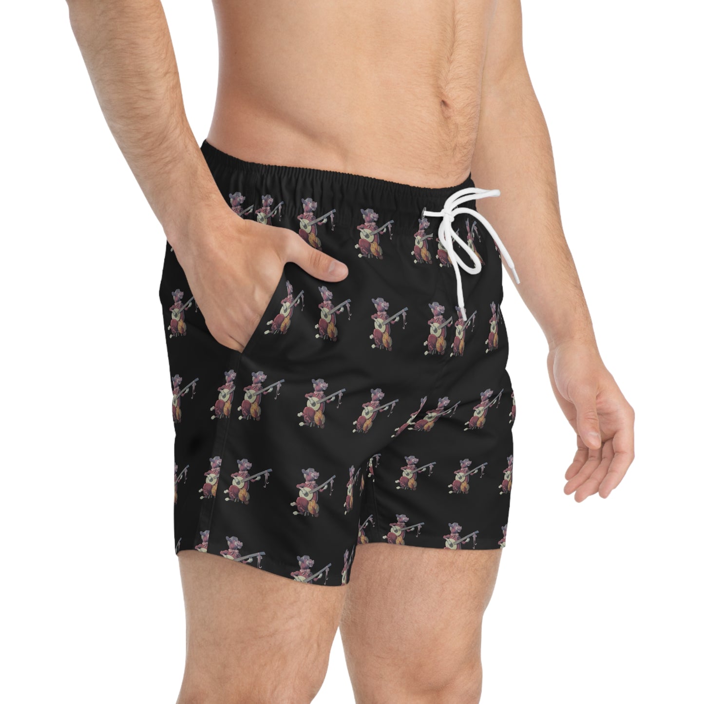 Backyard Banjo – Men’s Purple Cow Swim Trunks