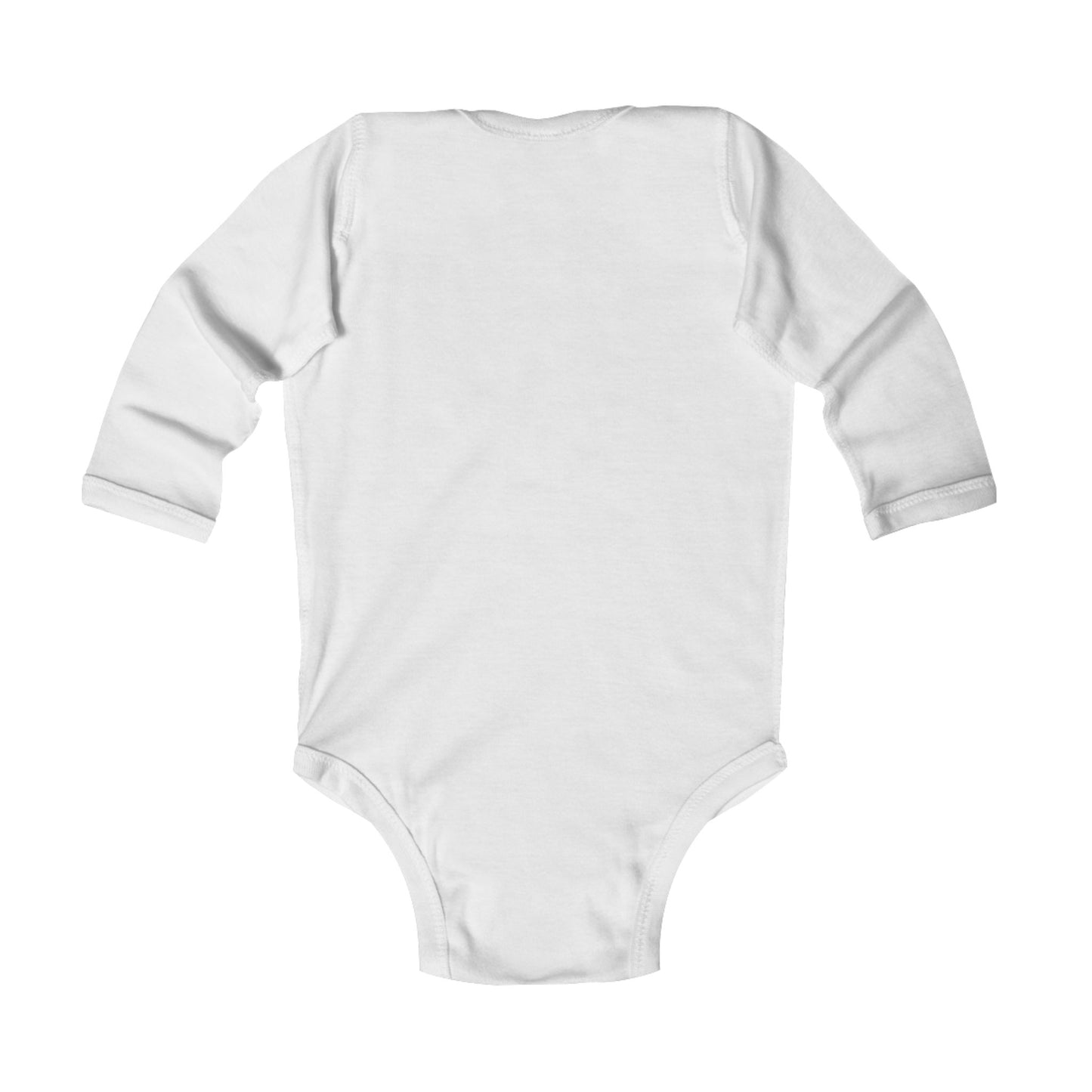 Infant Long Sleeve Bodysuit, Purple Cow banjo multi print
