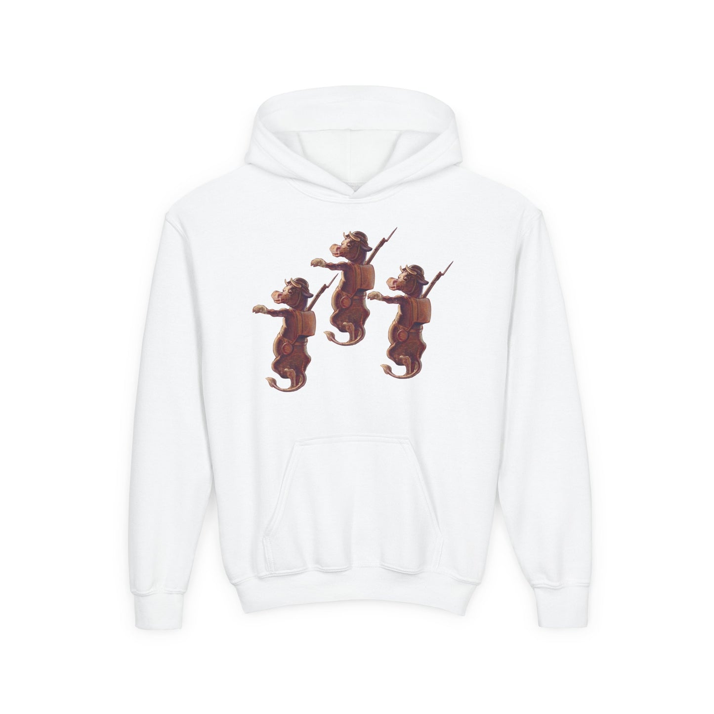 Purple Cow Soldier - Youth Heavy-Blend Hoodie