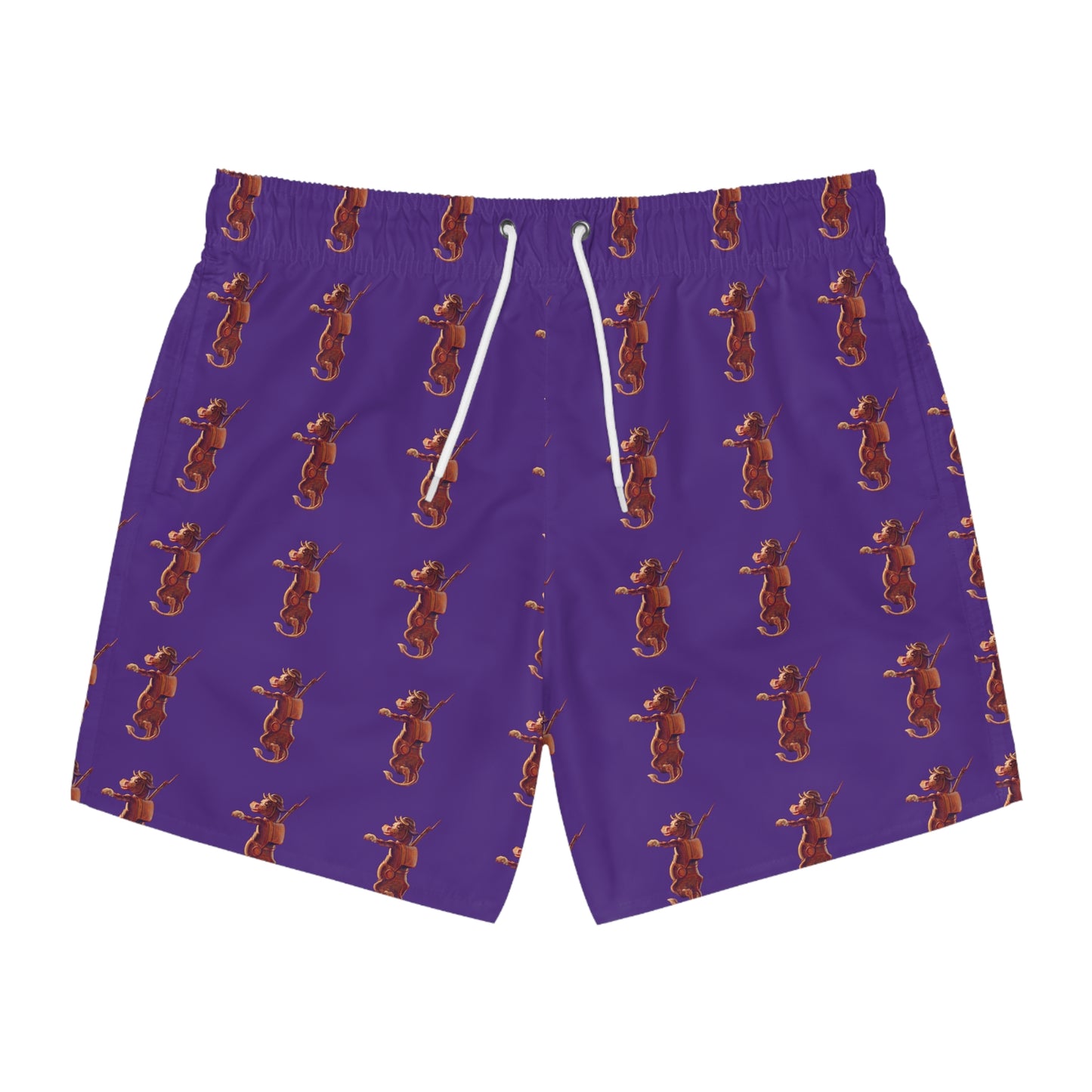 Marching Moo – Men’s Purple Cow Swim Trunks