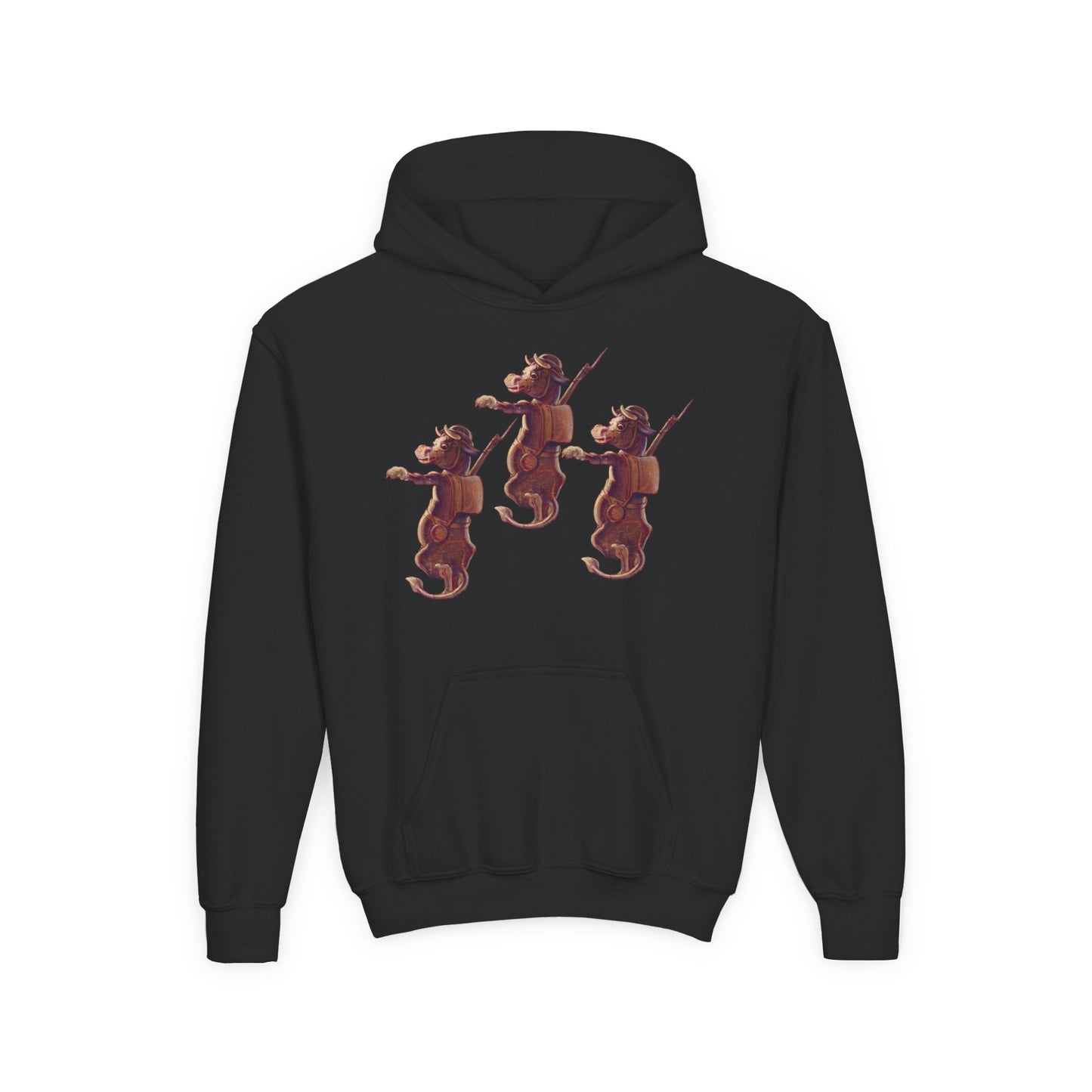 Purple Cow Soldier - Youth Heavy-Blend Hoodie