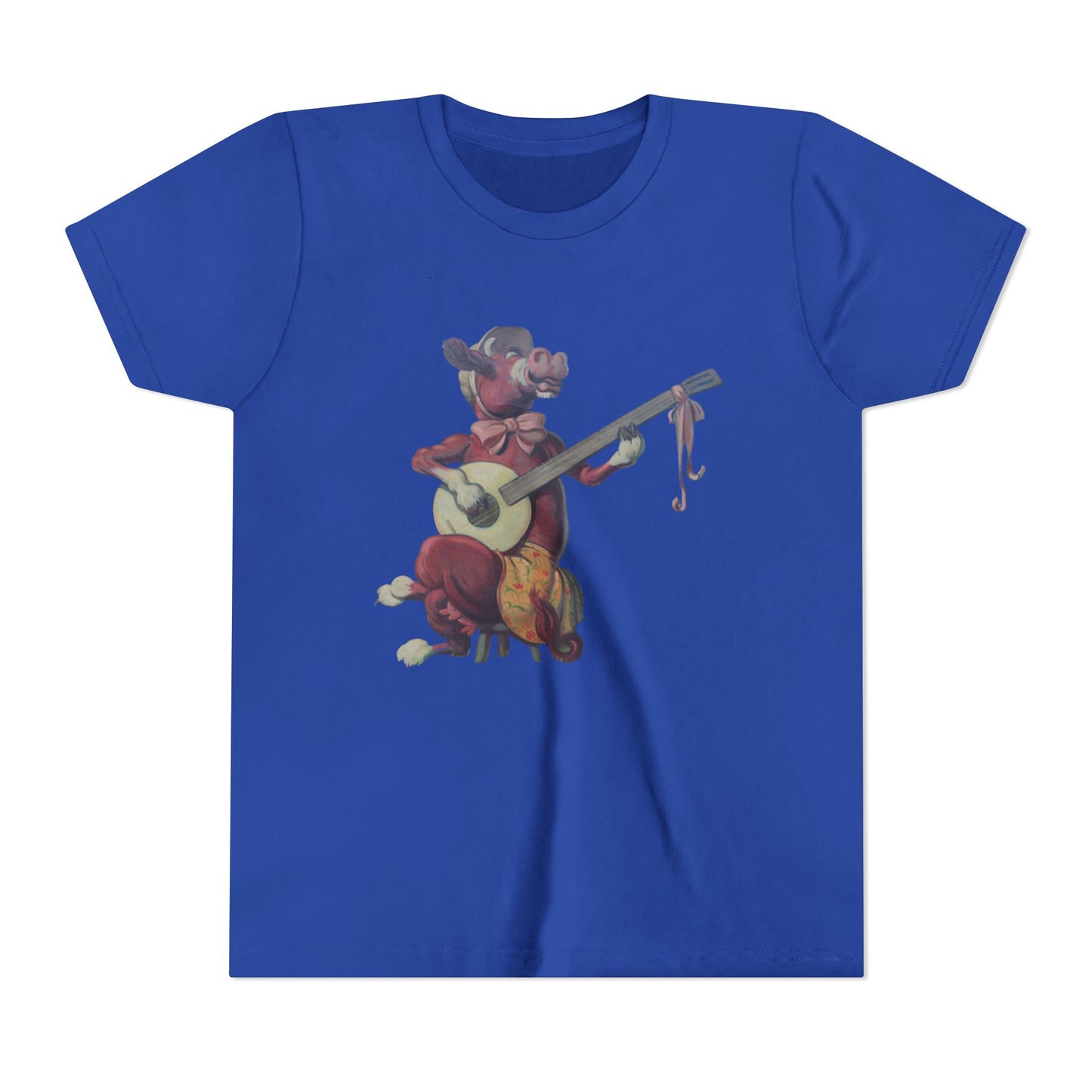 Purple Cow banjo player youth T-Shirt