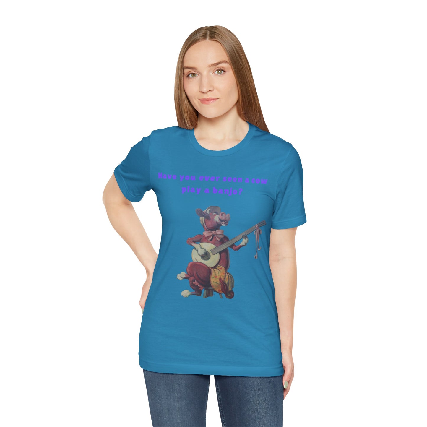 Purple Cow Play a Banjo T-Shirt