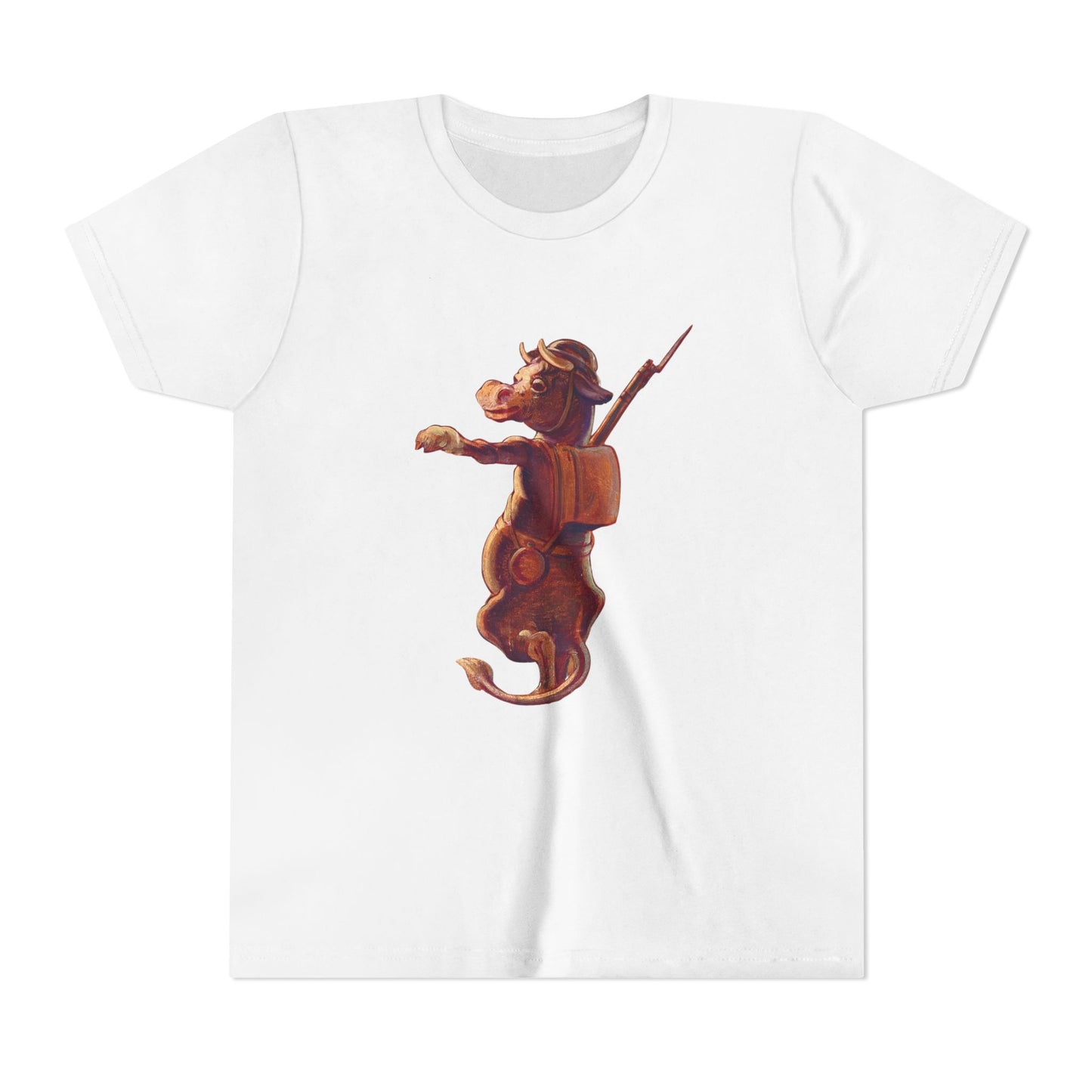 Whimsy in Uniform – The Purple Cow Soldier Youth Tee!