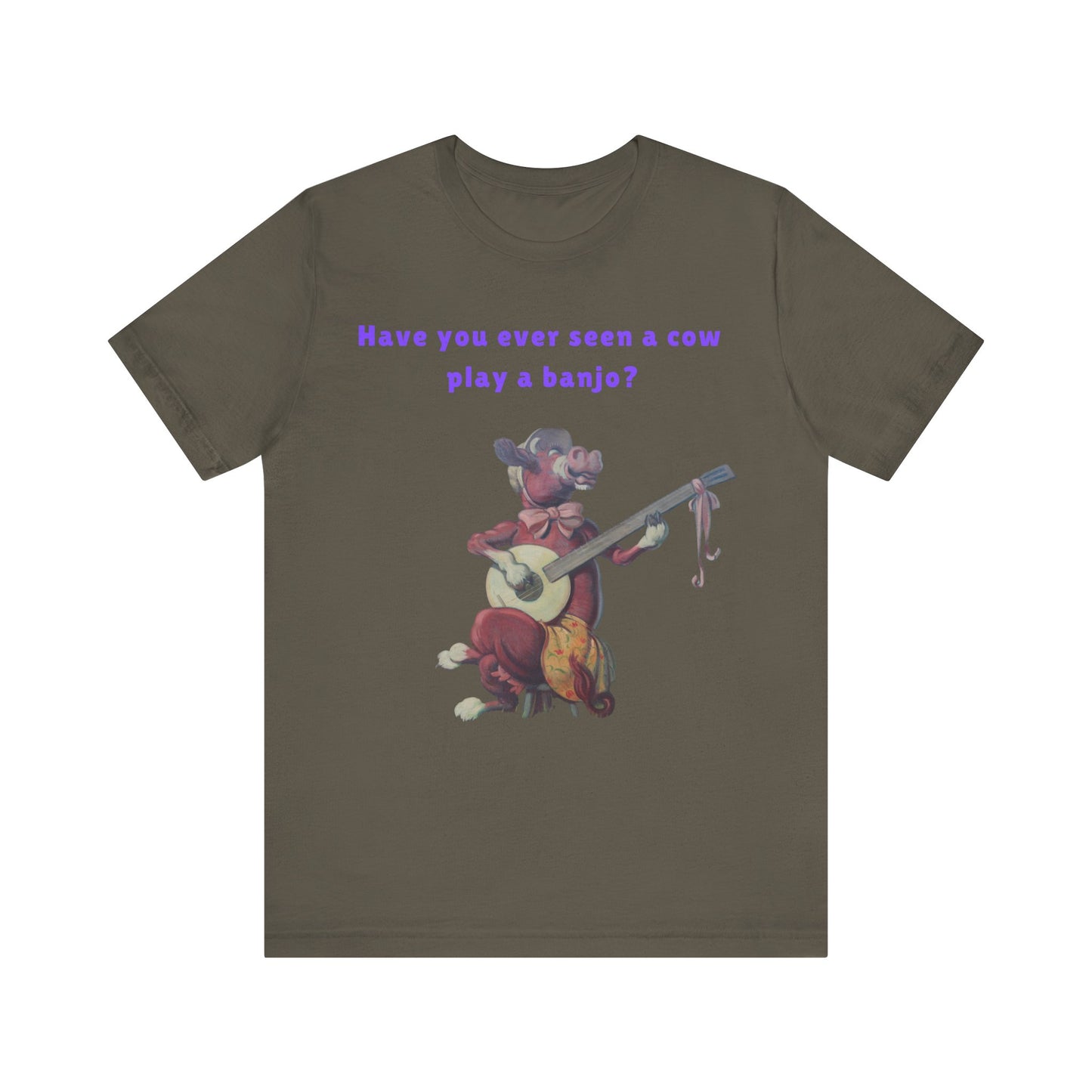 Purple Cow Play a Banjo T-Shirt