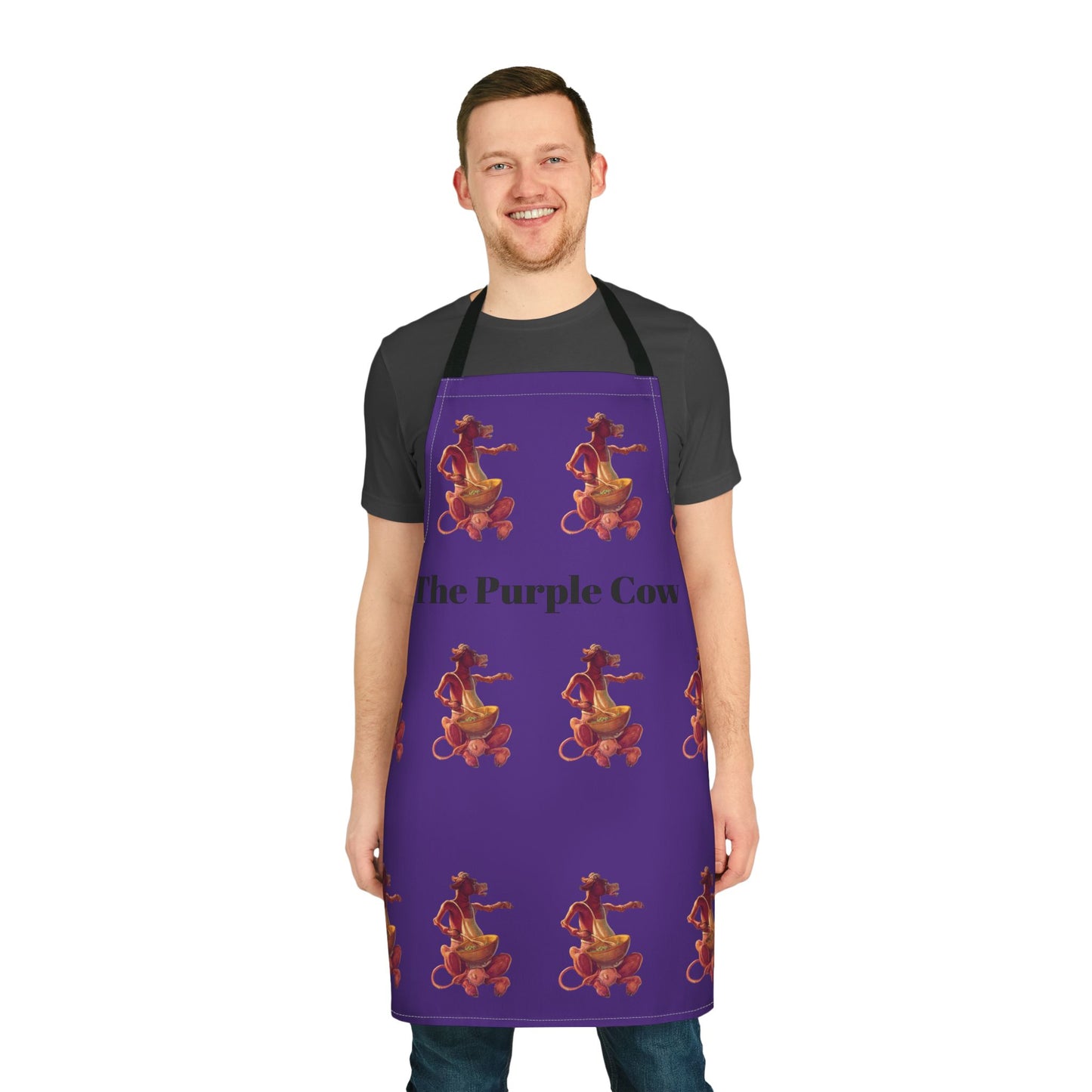Chef Moo-dy Adult Cooking Apron, 5-Color Straps (AOP)