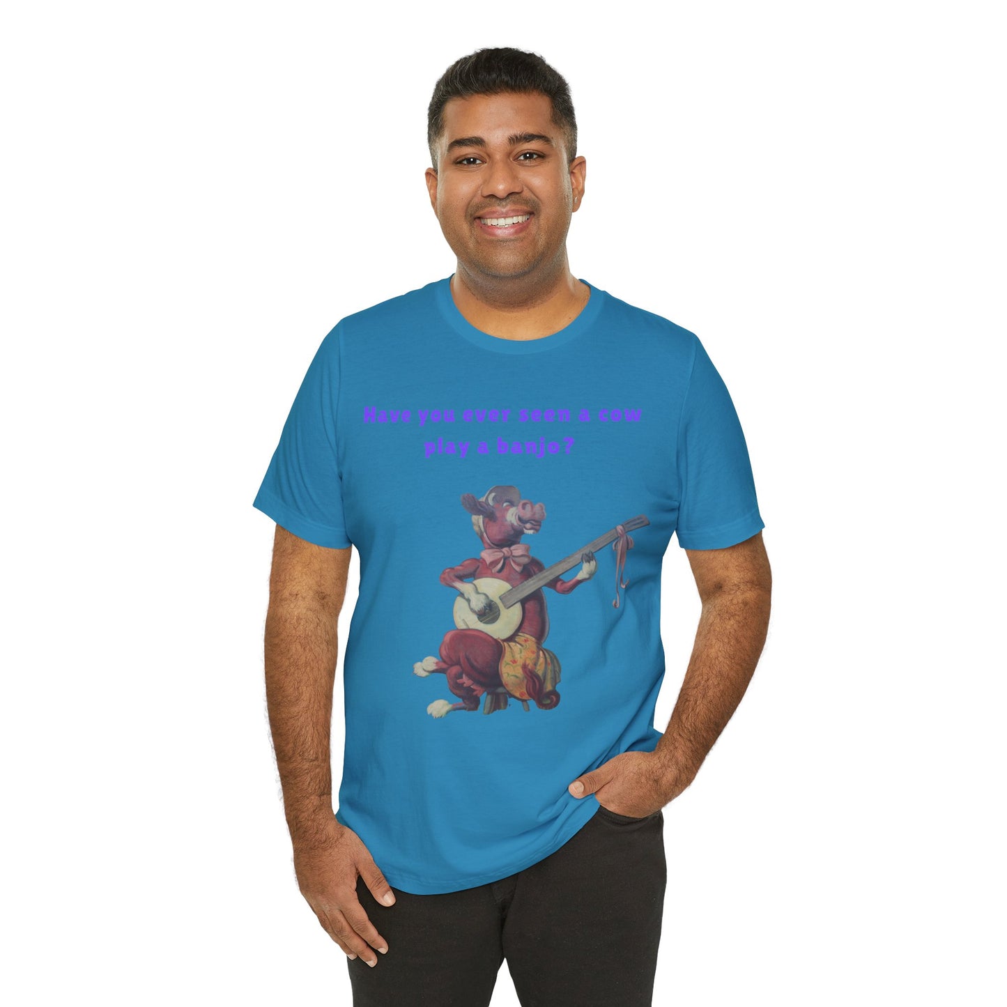 Purple Cow Play a Banjo T-Shirt