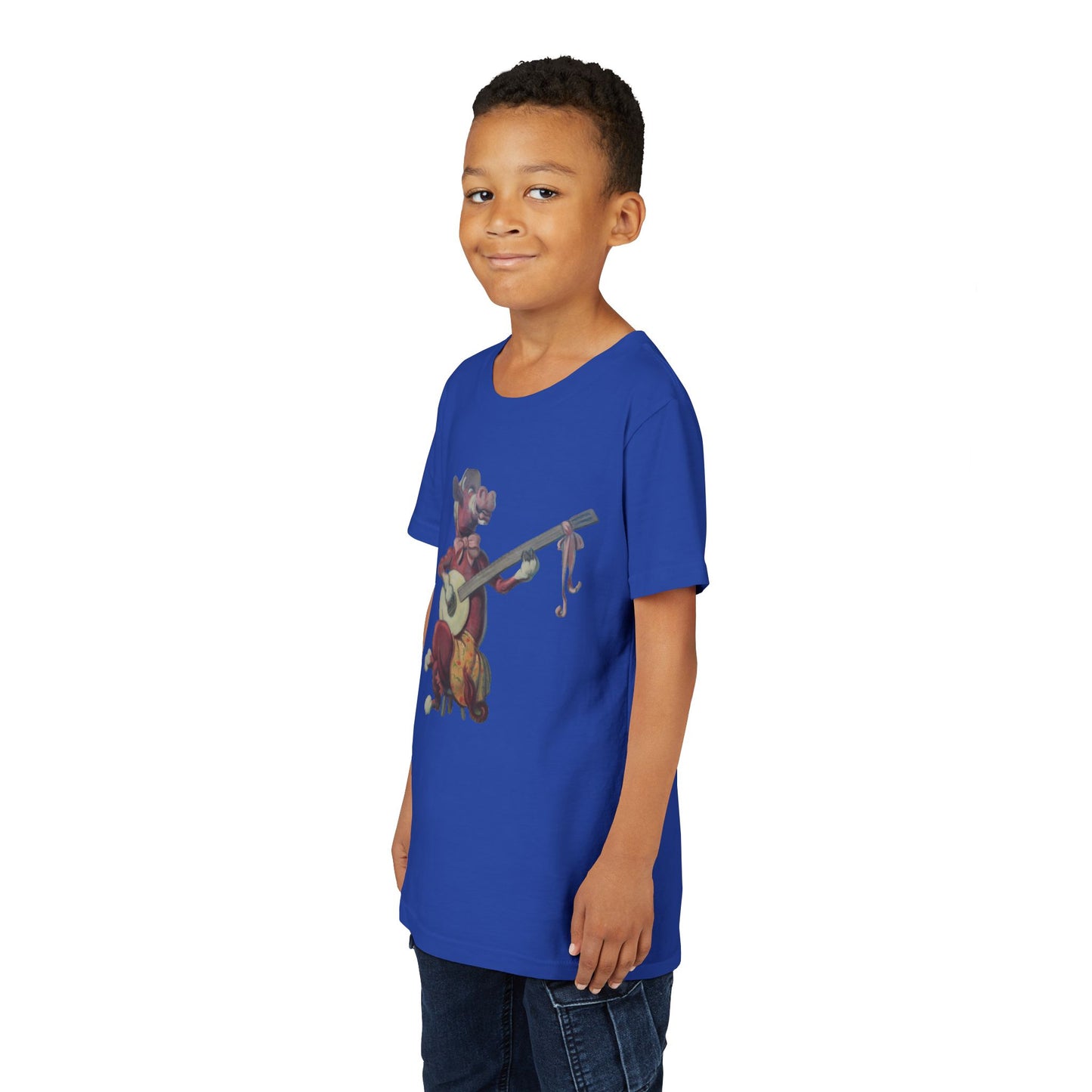 Purple Cow banjo player youth T-Shirt
