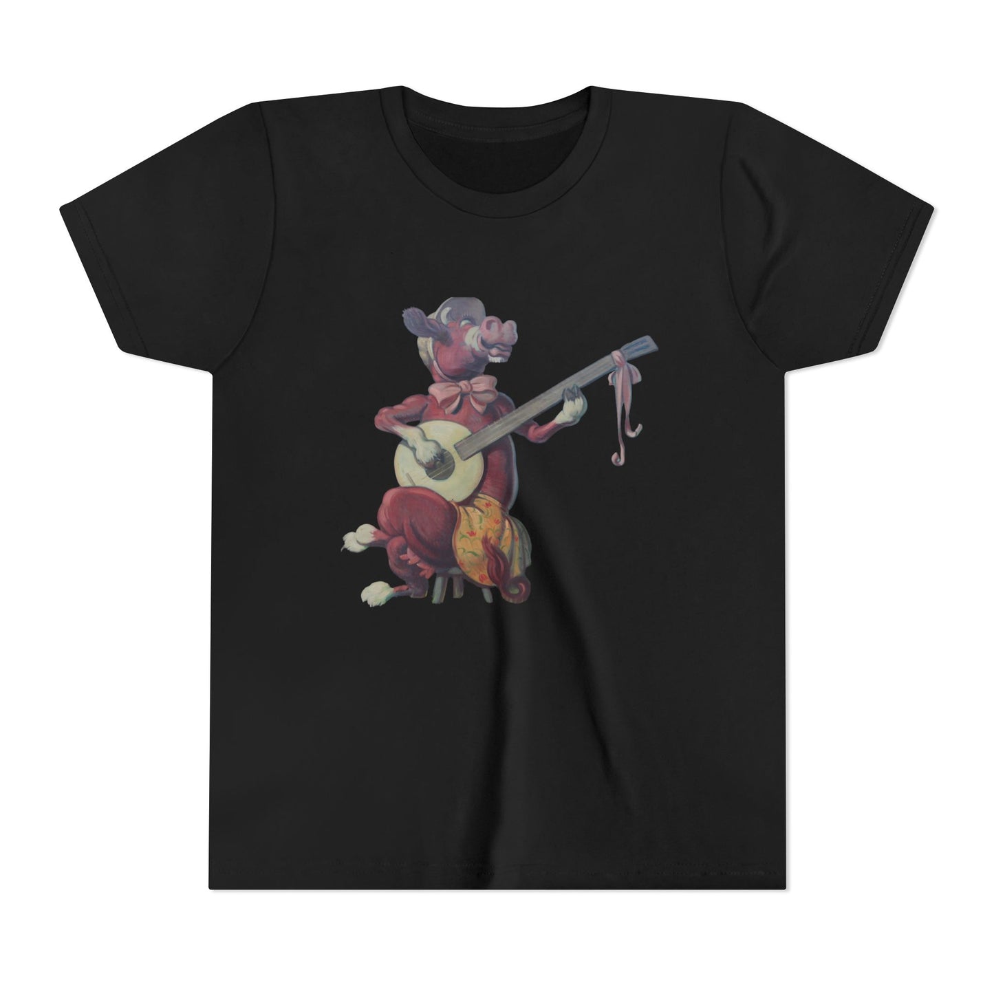 Purple Cow banjo player youth T-Shirt