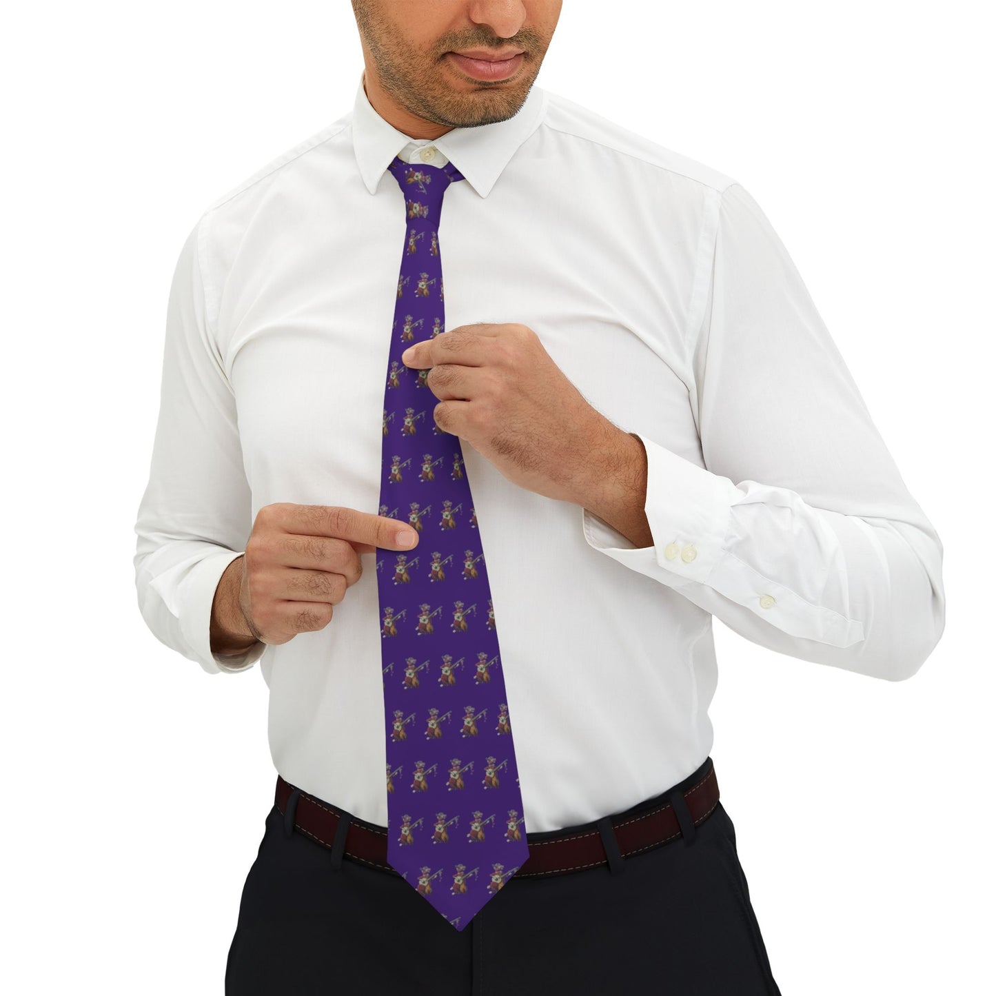 Purple Cow Banjo Tie – Whimsical Necktie