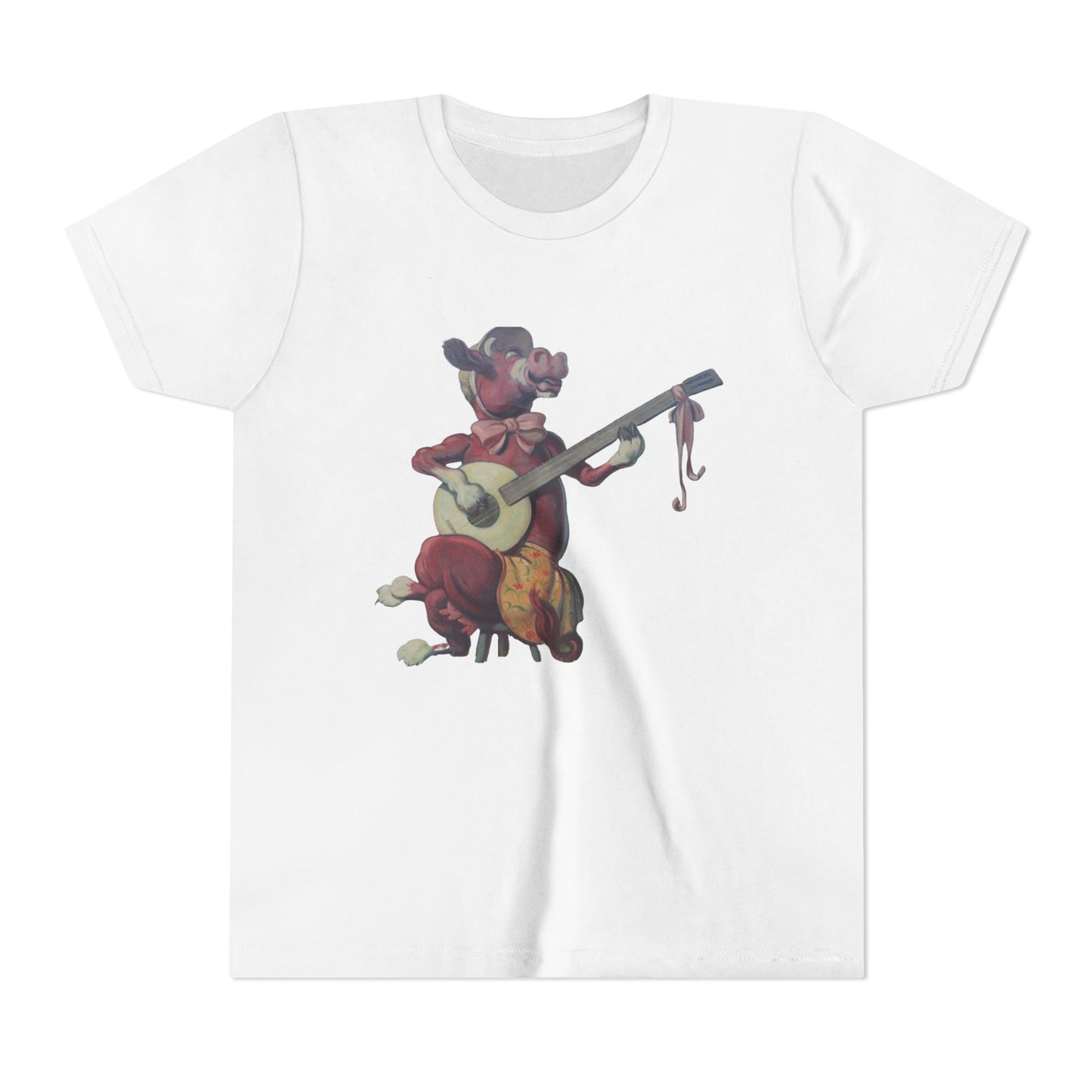Purple Cow banjo player youth T-Shirt