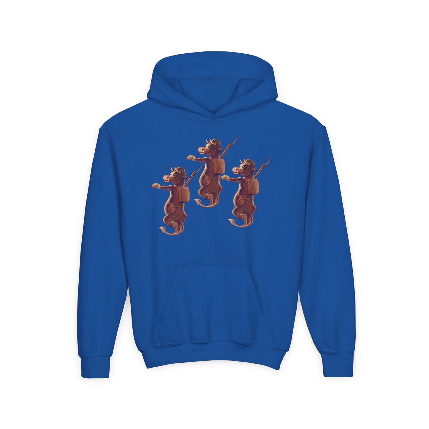 Purple Cow Soldier - Youth Heavy-Blend Hoodie
