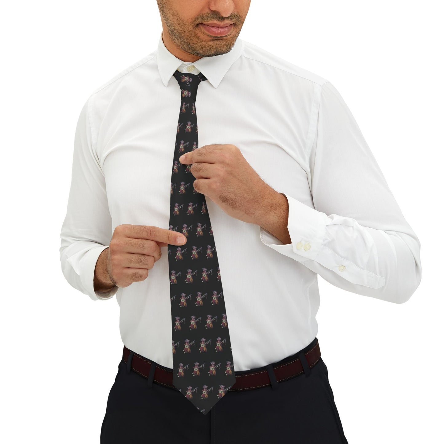Purple Cow Banjo Tie – Whimsical Necktie
