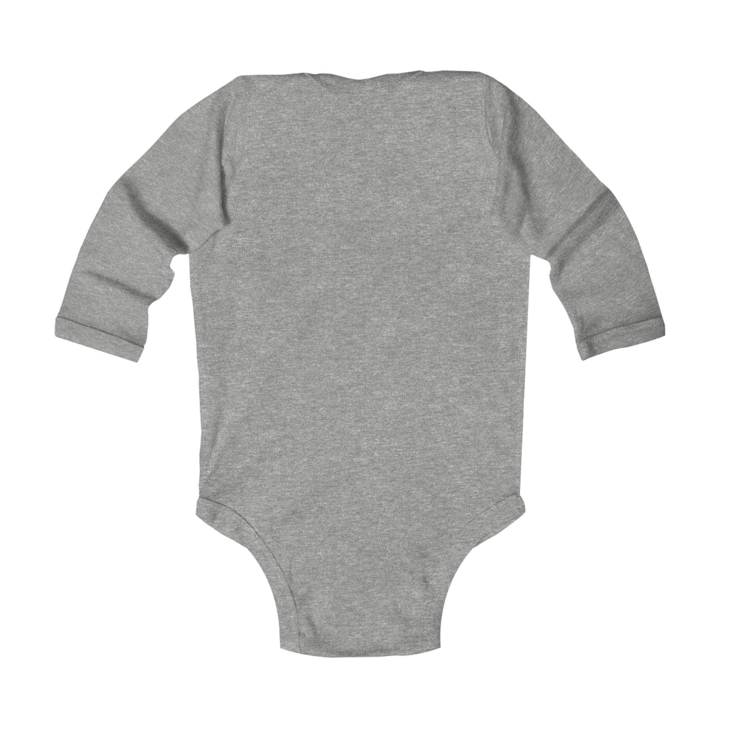 Infant Long Sleeve Bodysuit, Purple Cow banjo multi print