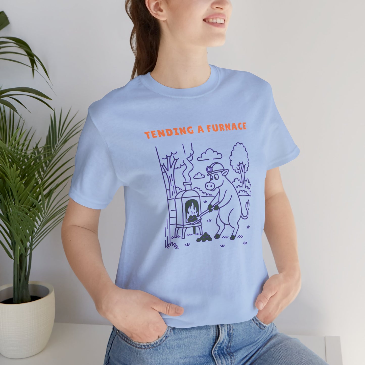 Purple Cow Tend a Furnace T-Shirt
