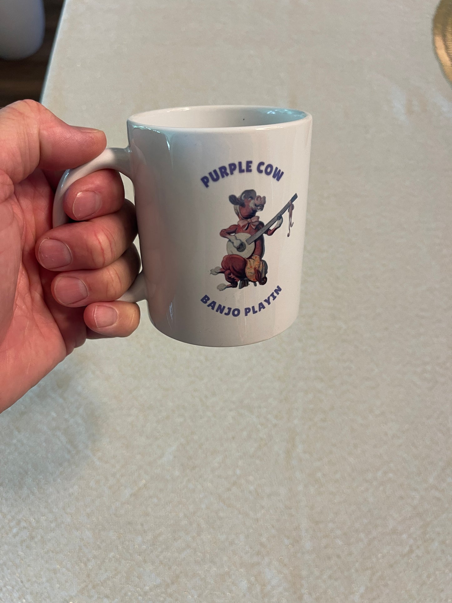 Purple Cow Banjo Mug 11oz coffee mug