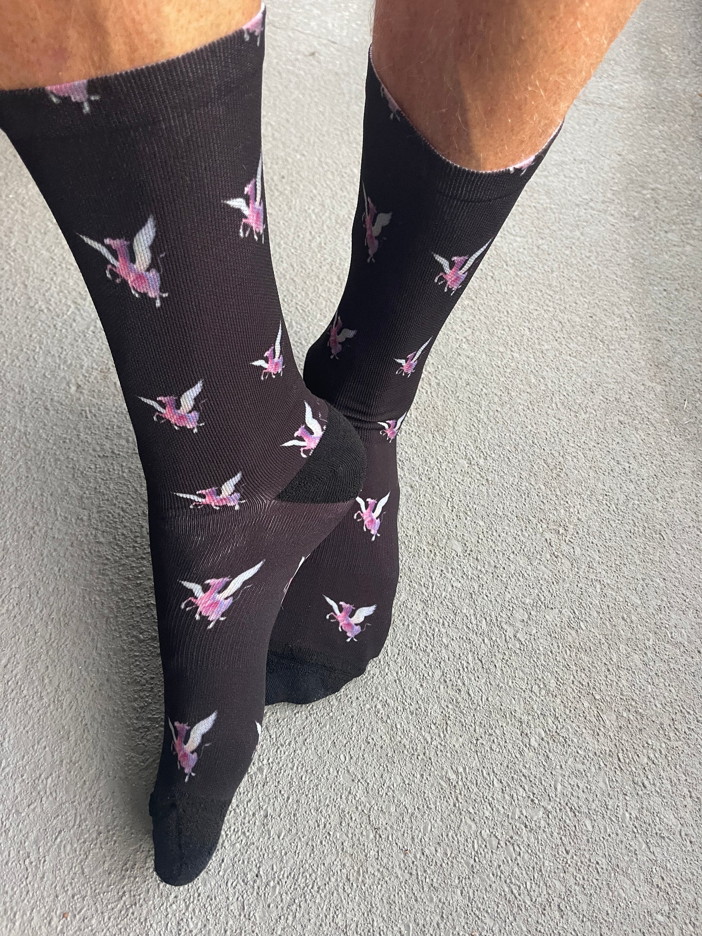Purple Cow Pegasus - Cushioned Crew Socks