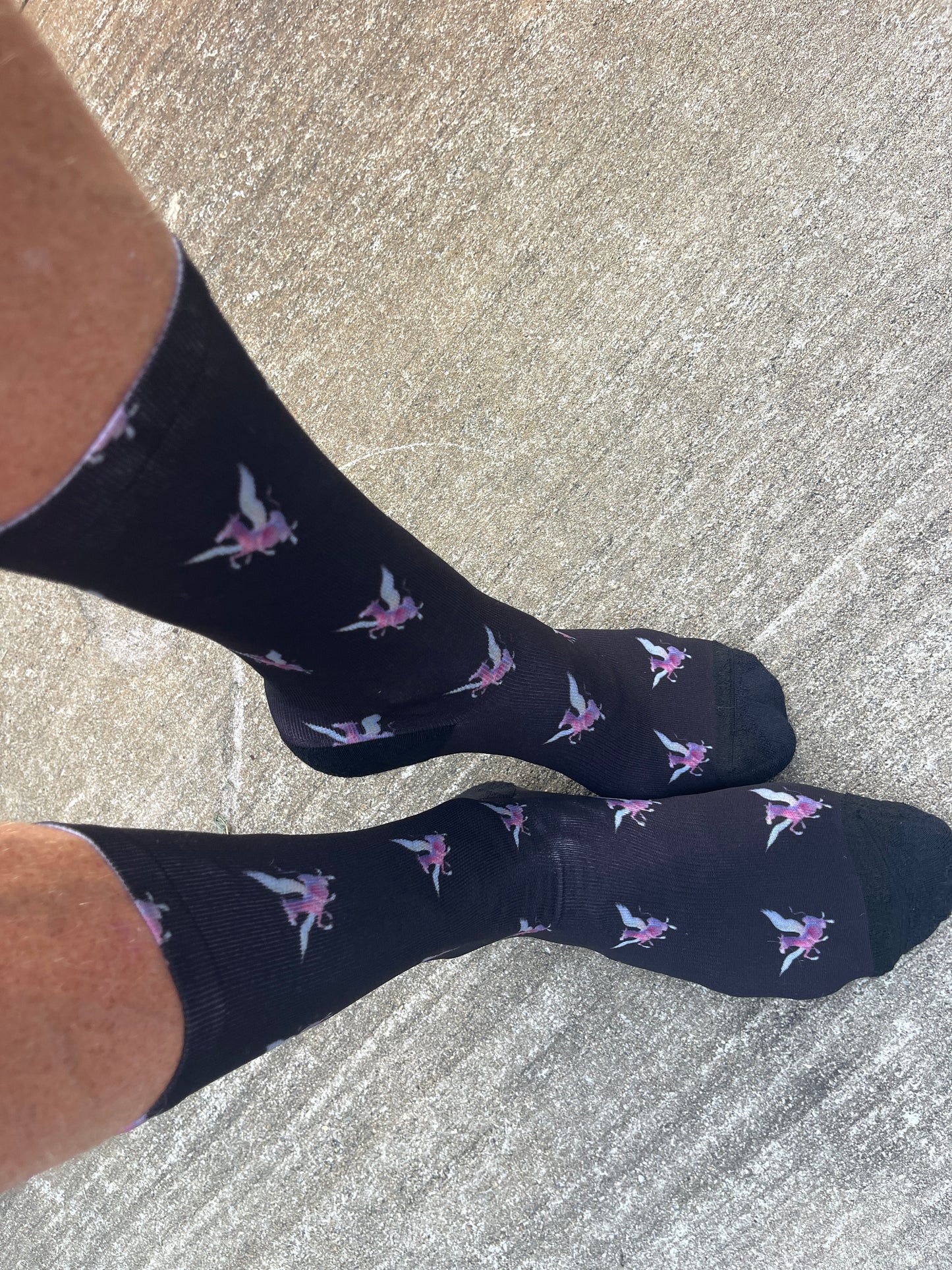 Purple Cow Pegasus - Cushioned Crew Socks
