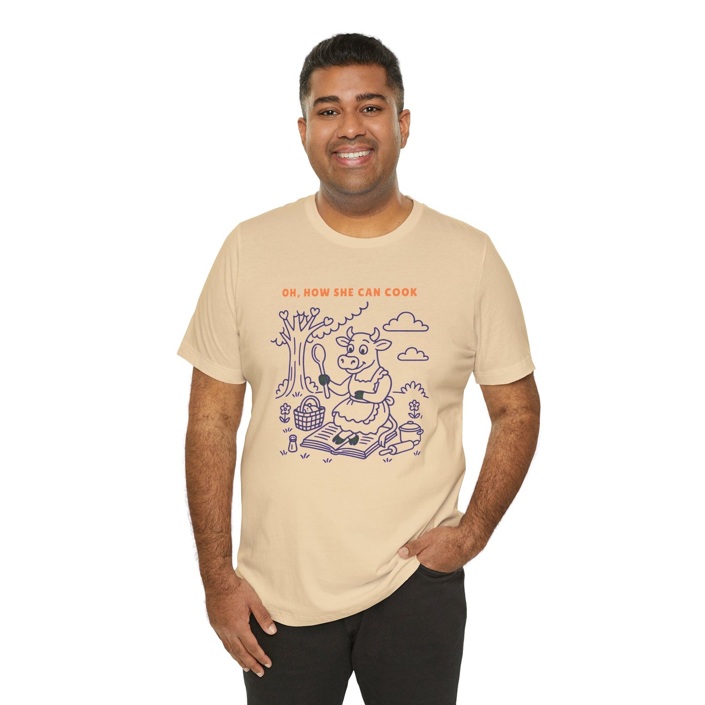Oh, How She Can Cook Purple Cow T-Shirt