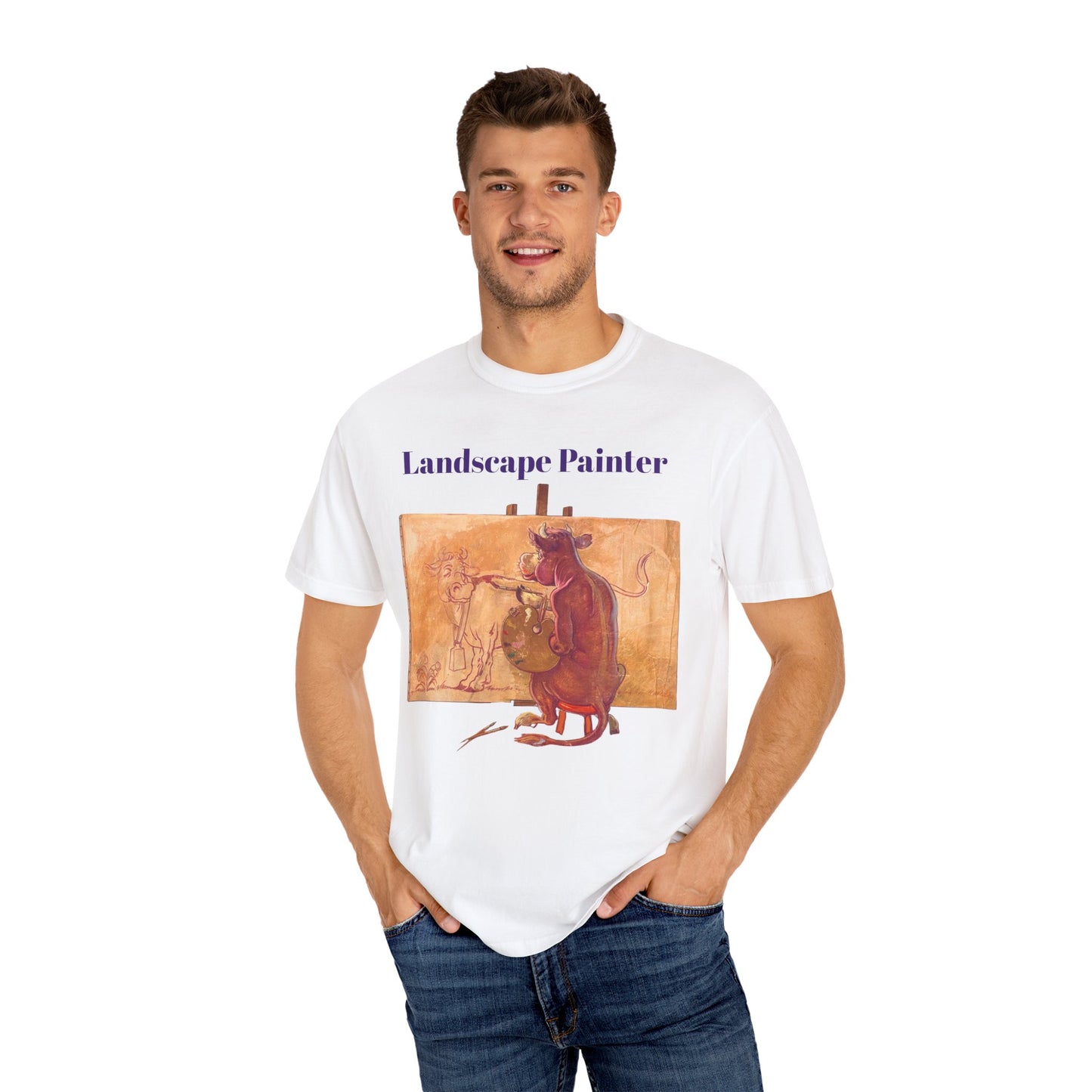 “Landscape Painter” – Purple Cow Artist T-Shirt