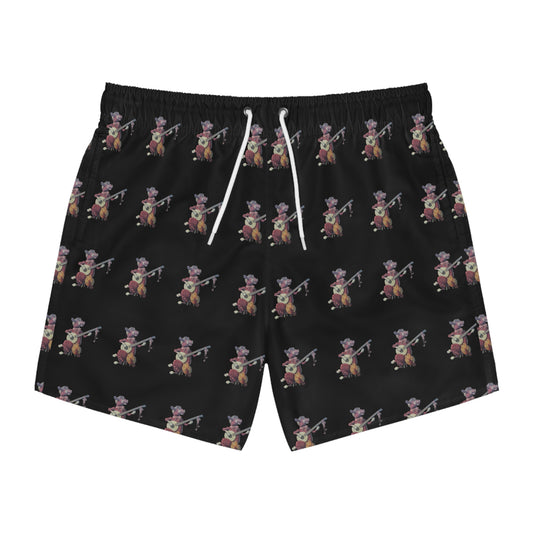Backyard Banjo – Men’s Purple Cow Swim Trunks