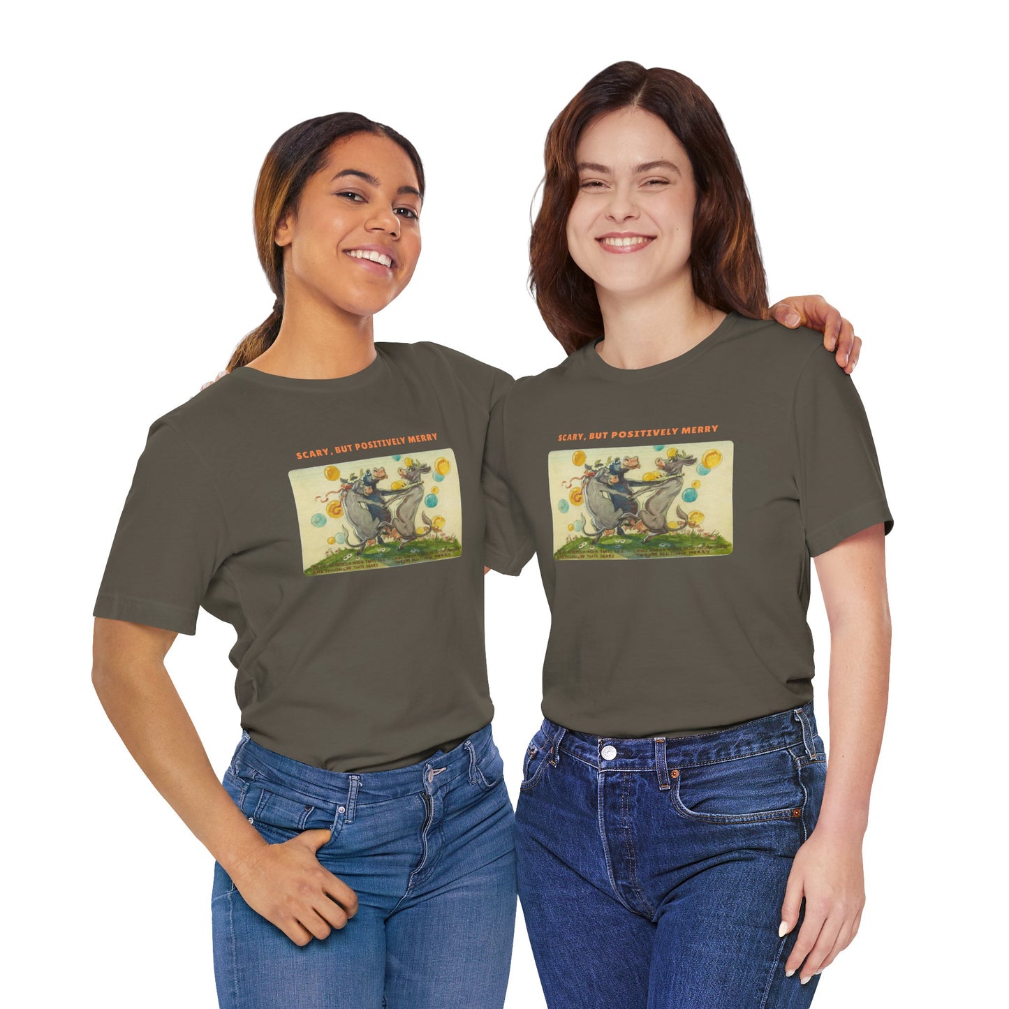 Scary, But Positively Merry Purple Cow T-Shirt