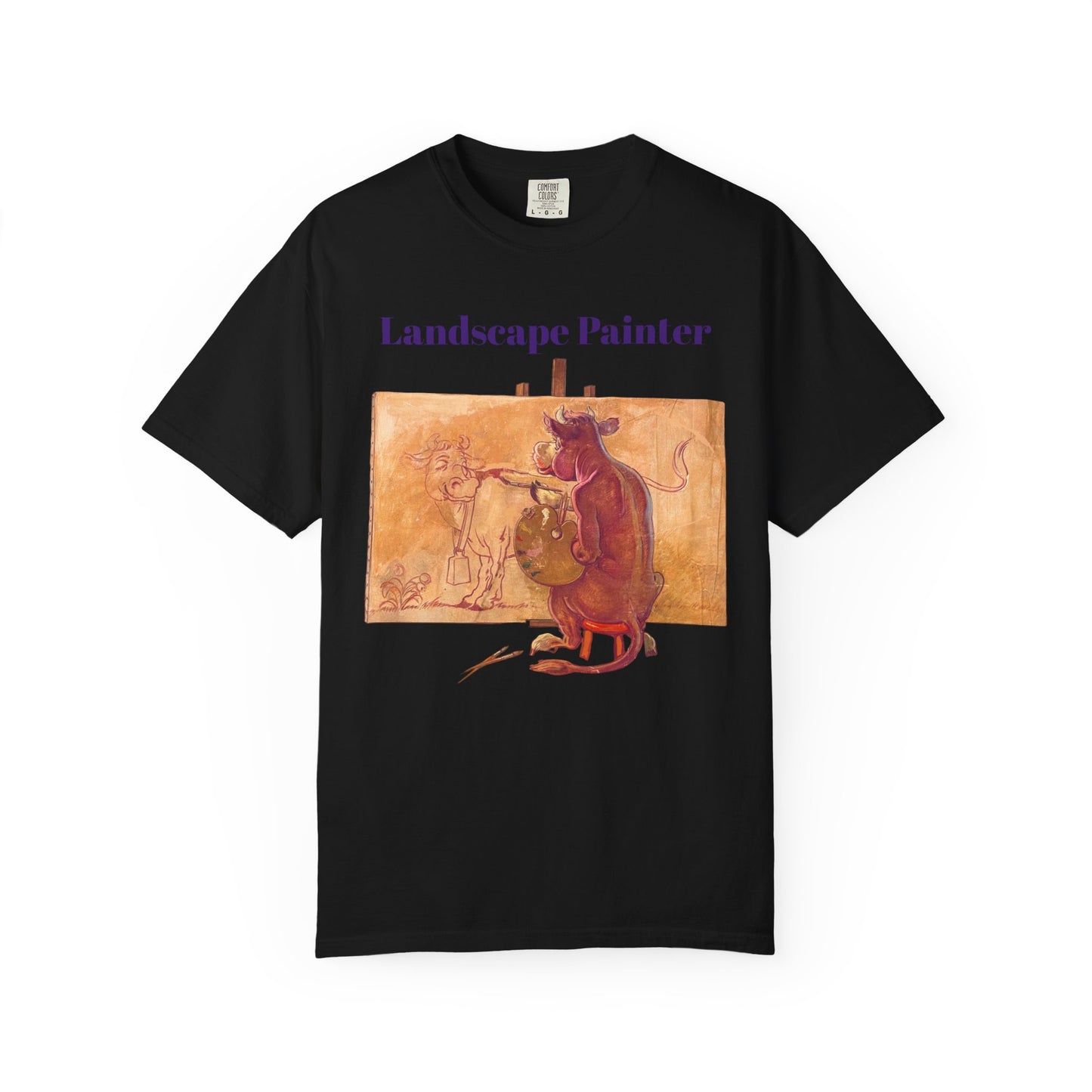 “Landscape Painter” – Purple Cow Artist T-Shirt