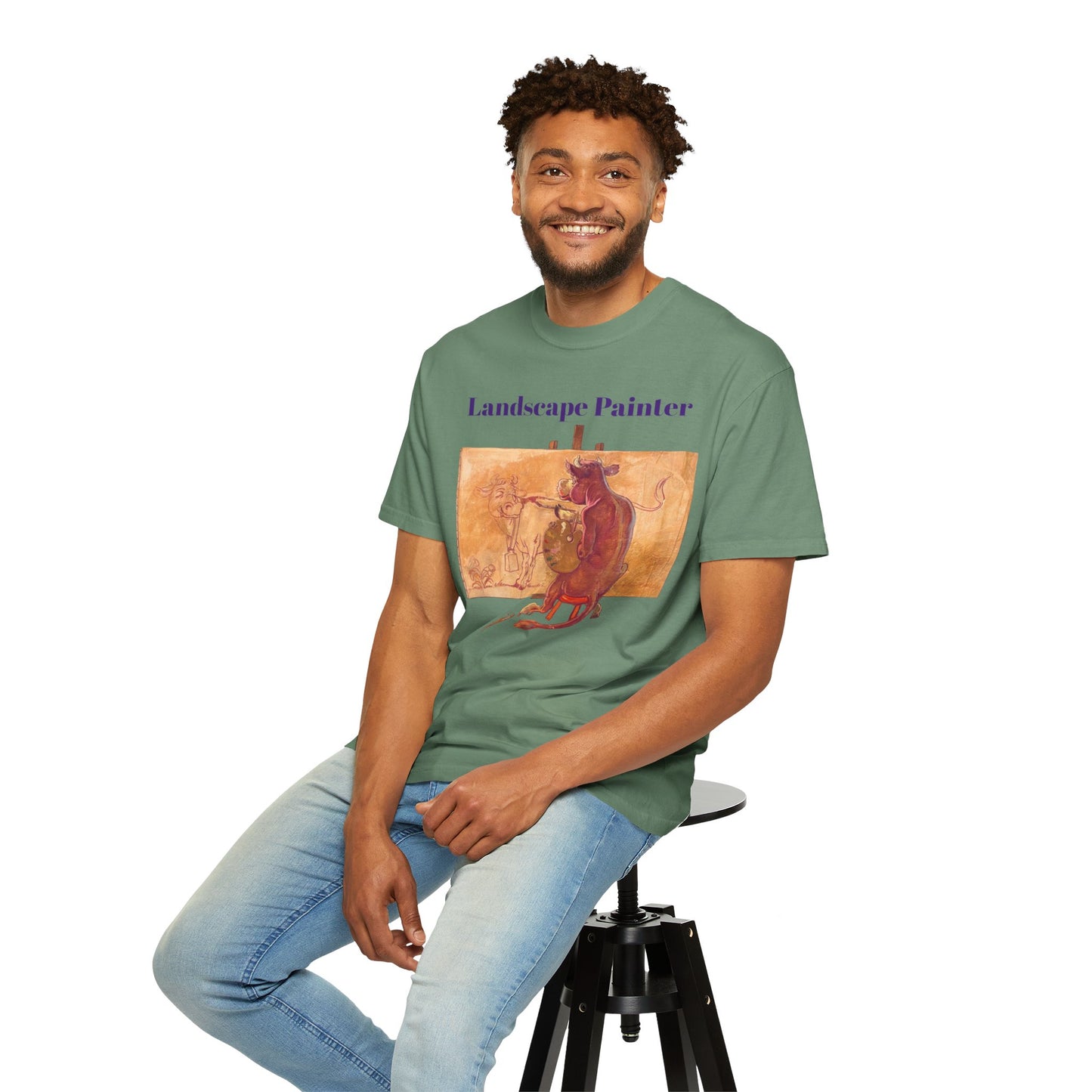“Landscape Painter” – Purple Cow Artist T-Shirt