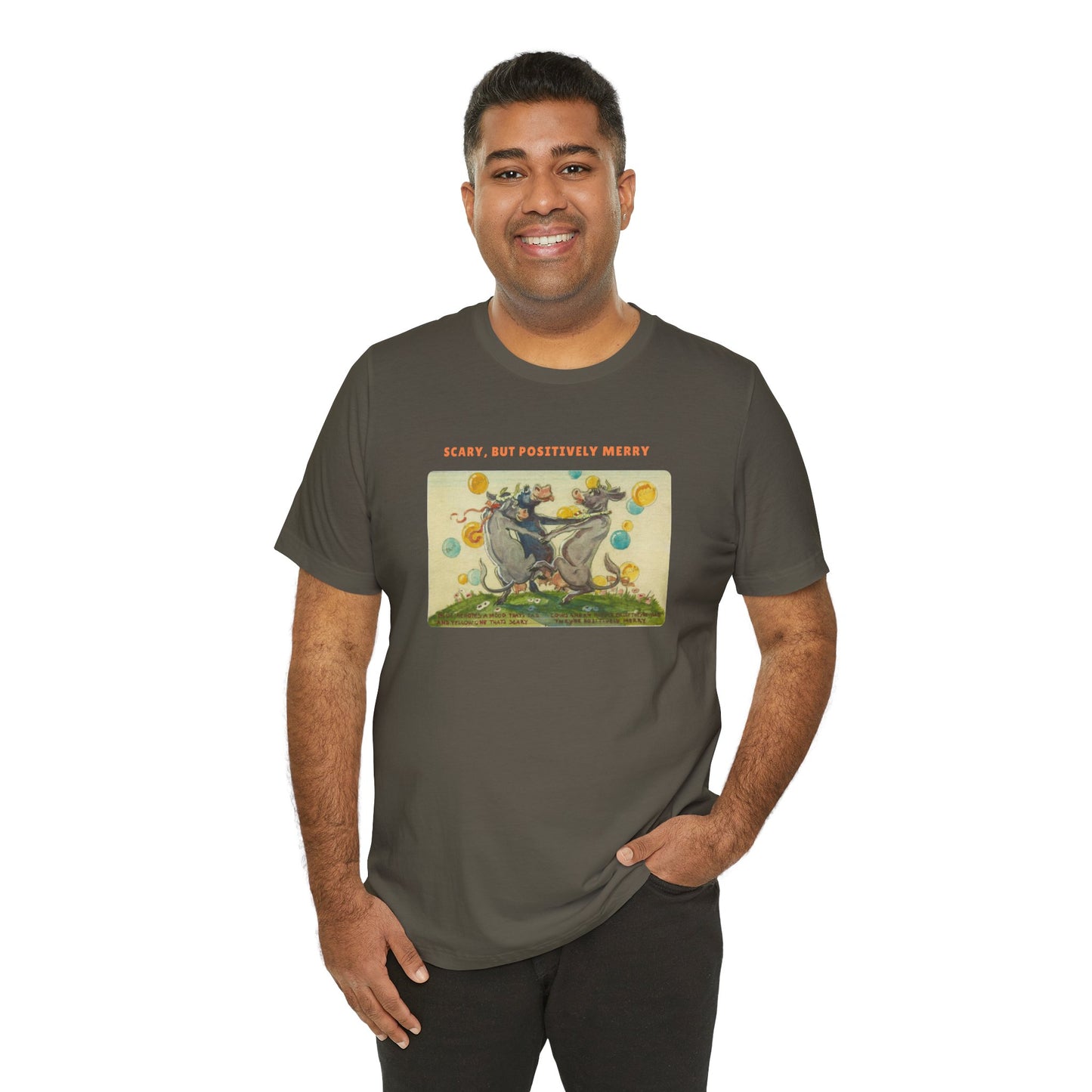 Scary, But Positively Merry Purple Cow T-Shirt