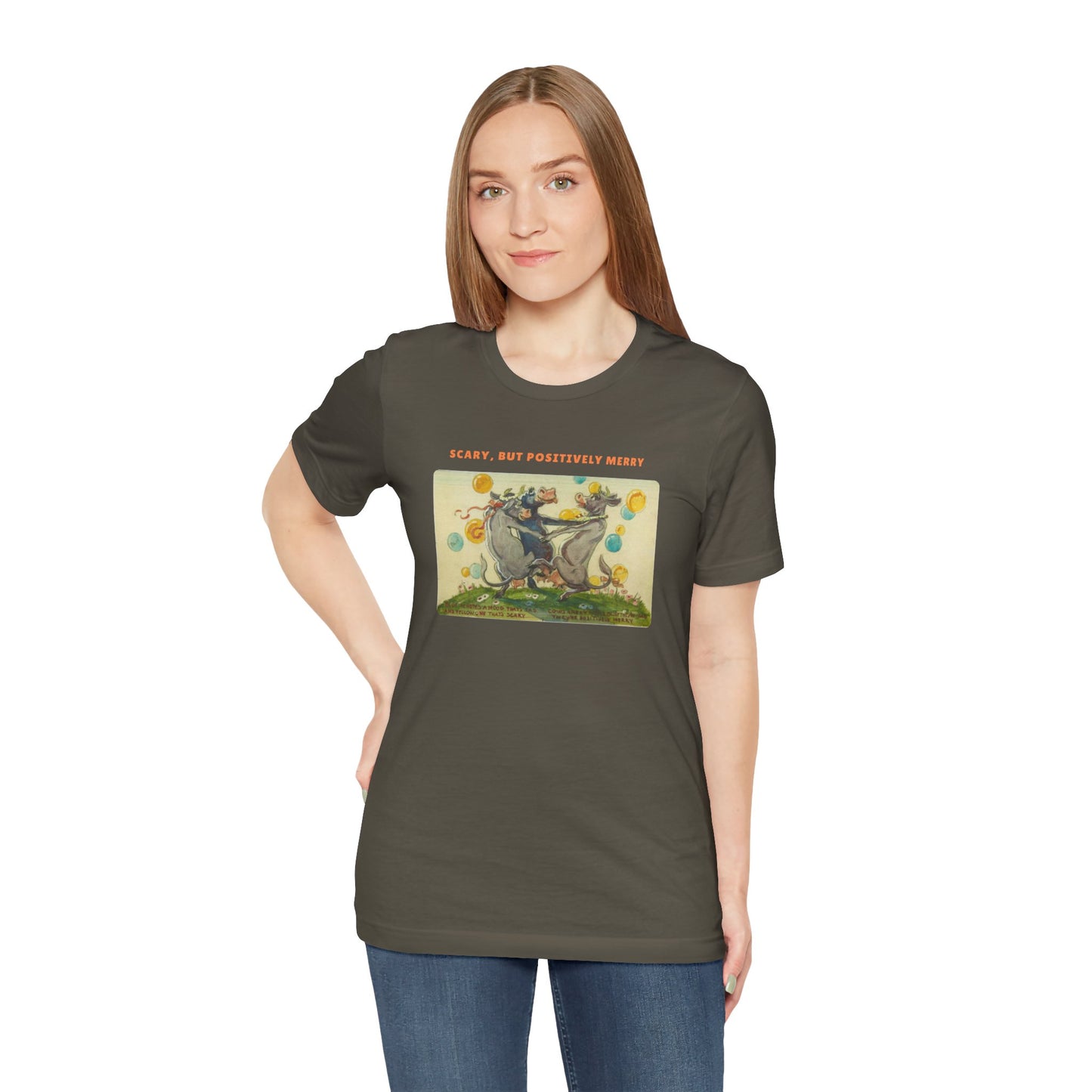 Scary, But Positively Merry Purple Cow T-Shirt