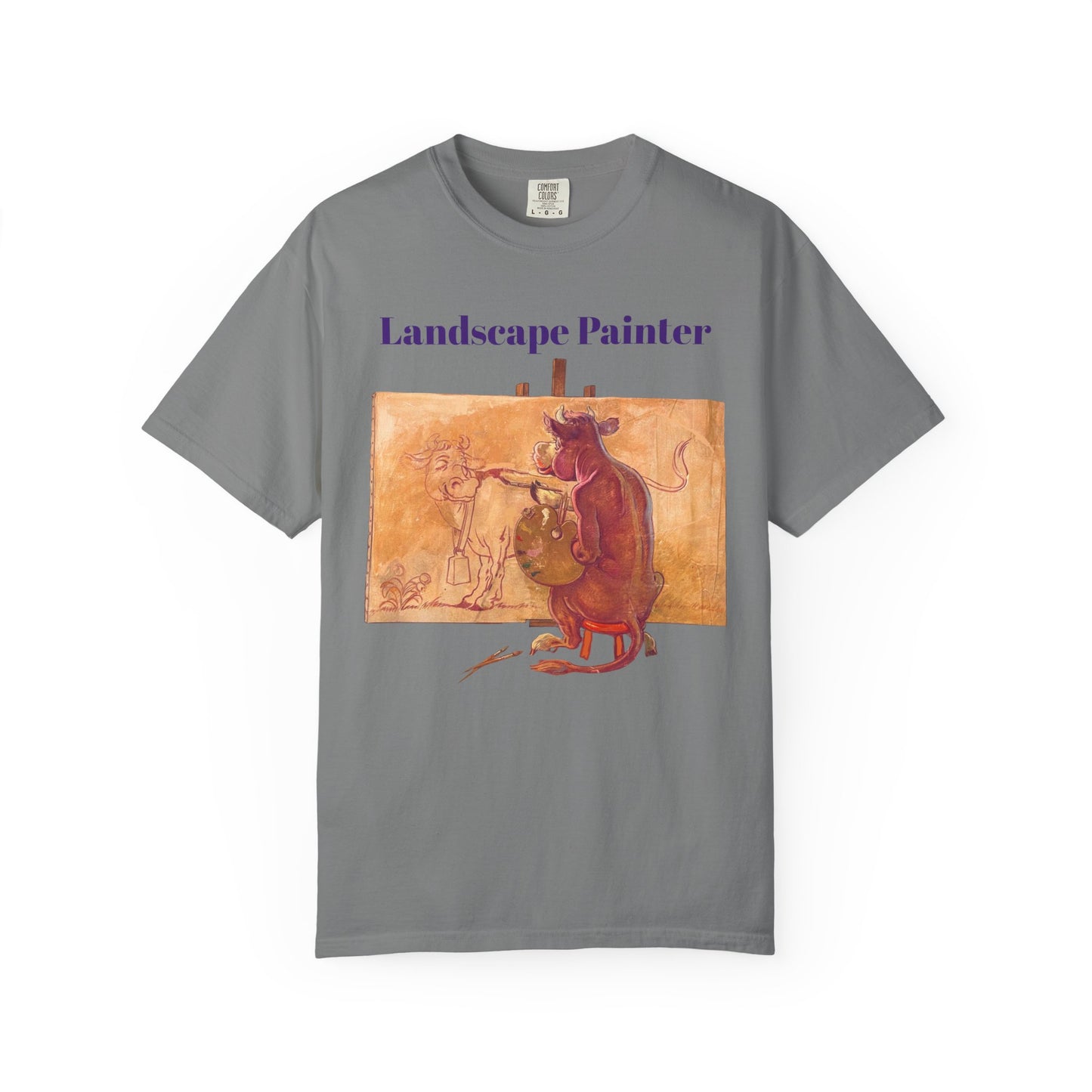 “Landscape Painter” – Purple Cow Artist T-Shirt