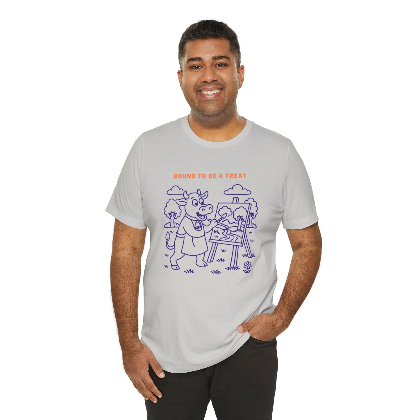 Purple Cow Landscape Artist T-Shirt