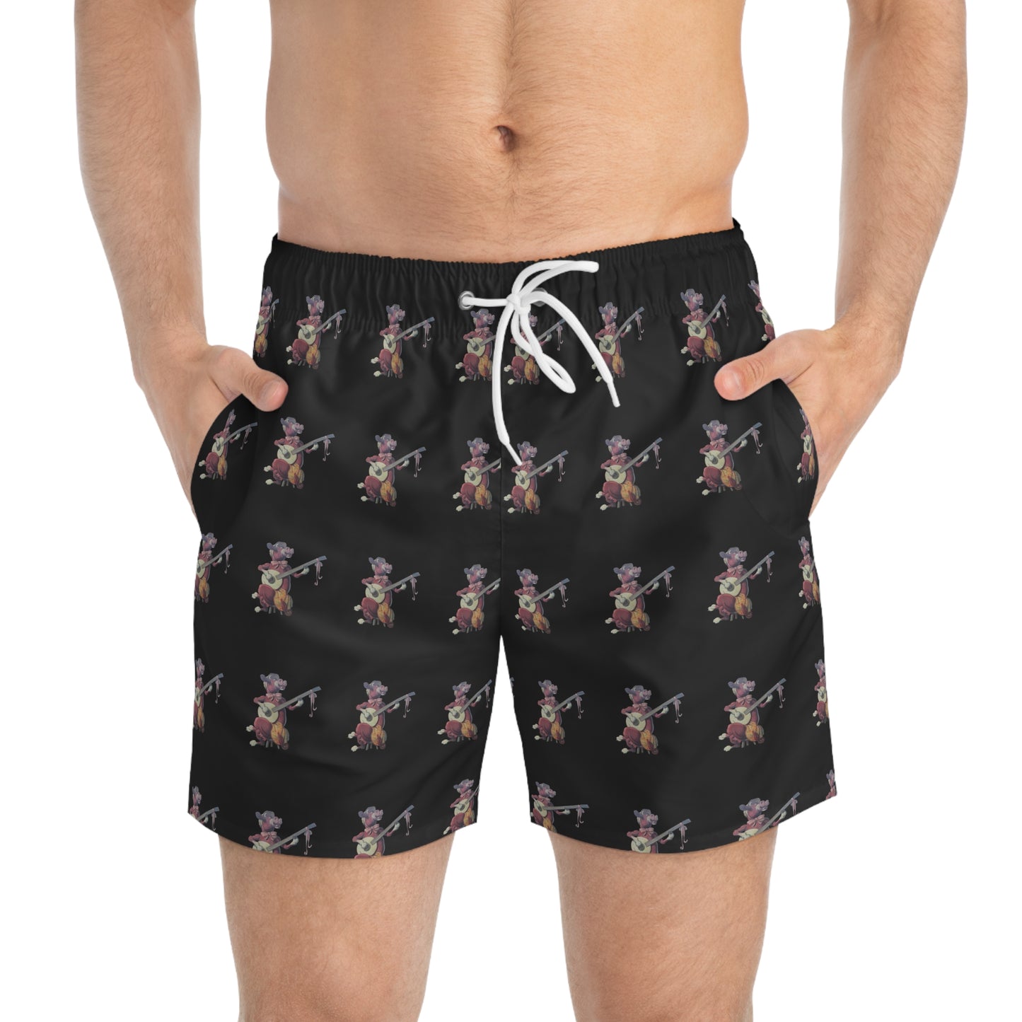 Backyard Banjo – Men’s Purple Cow Swim Trunks