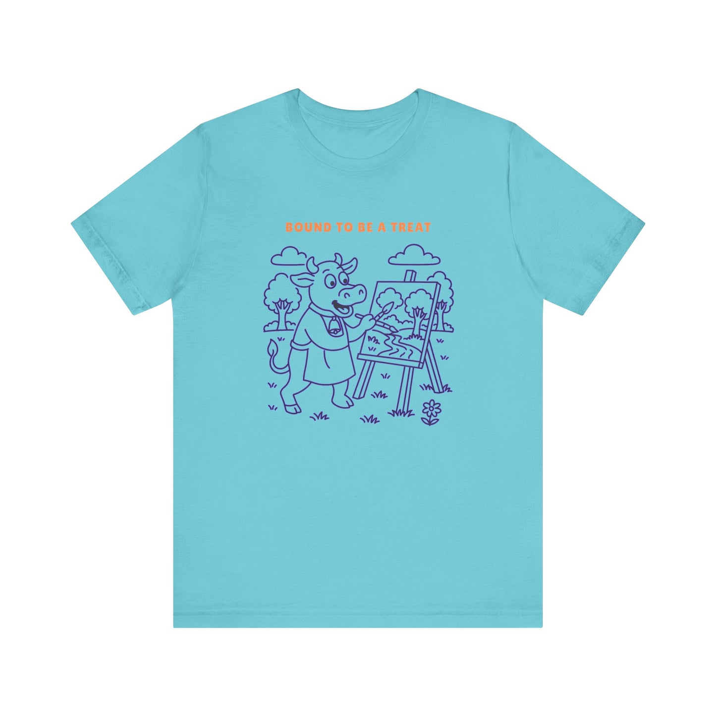 Purple Cow Landscape Artist T-Shirt