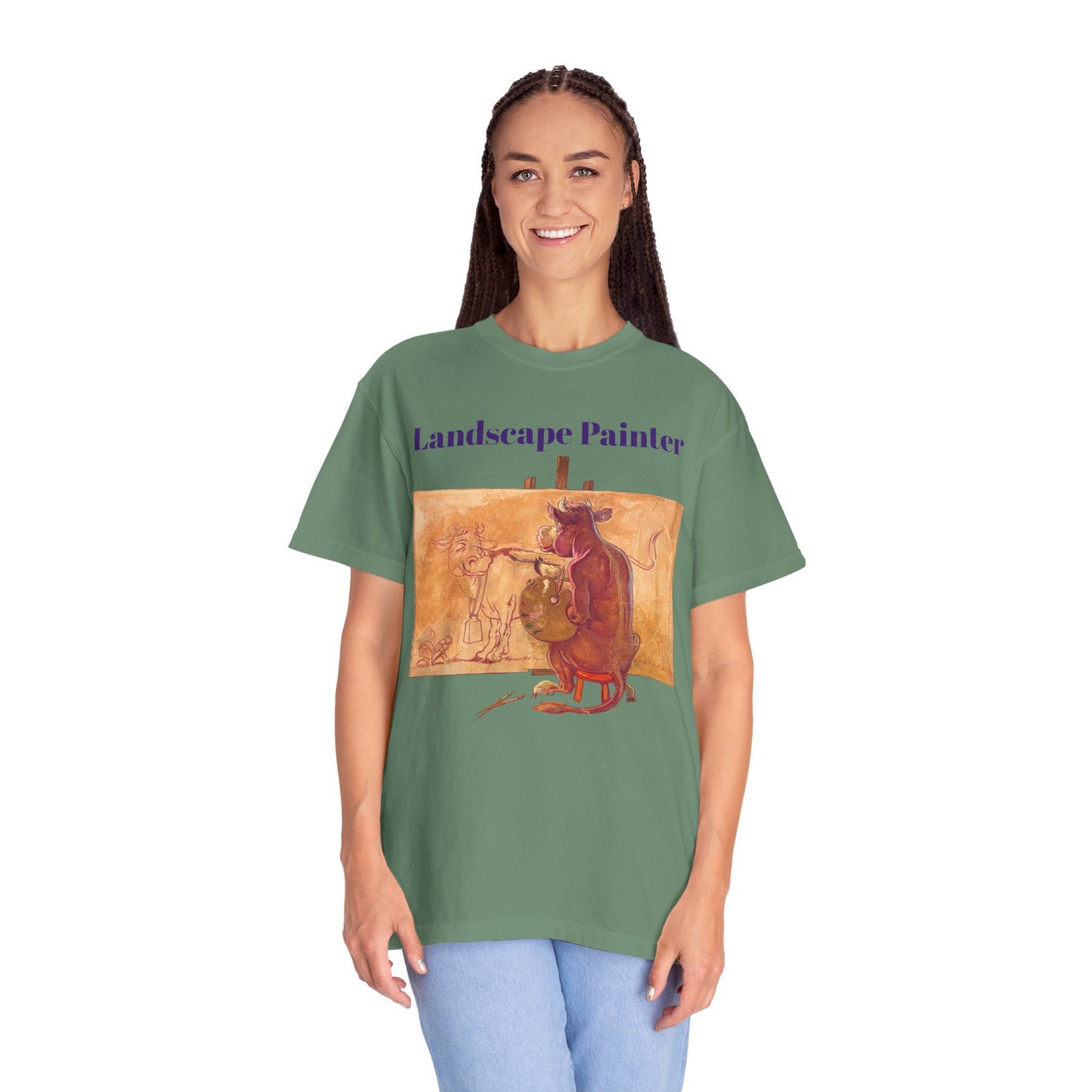 “Landscape Painter” – Purple Cow Artist T-Shirt